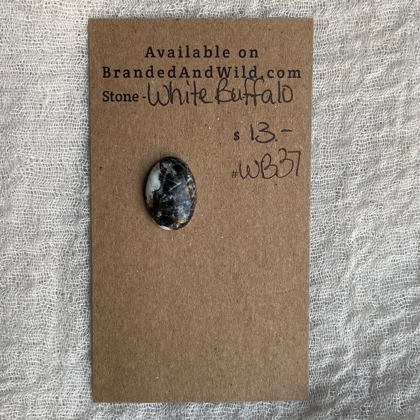White Buffalo Cabochon - WB37