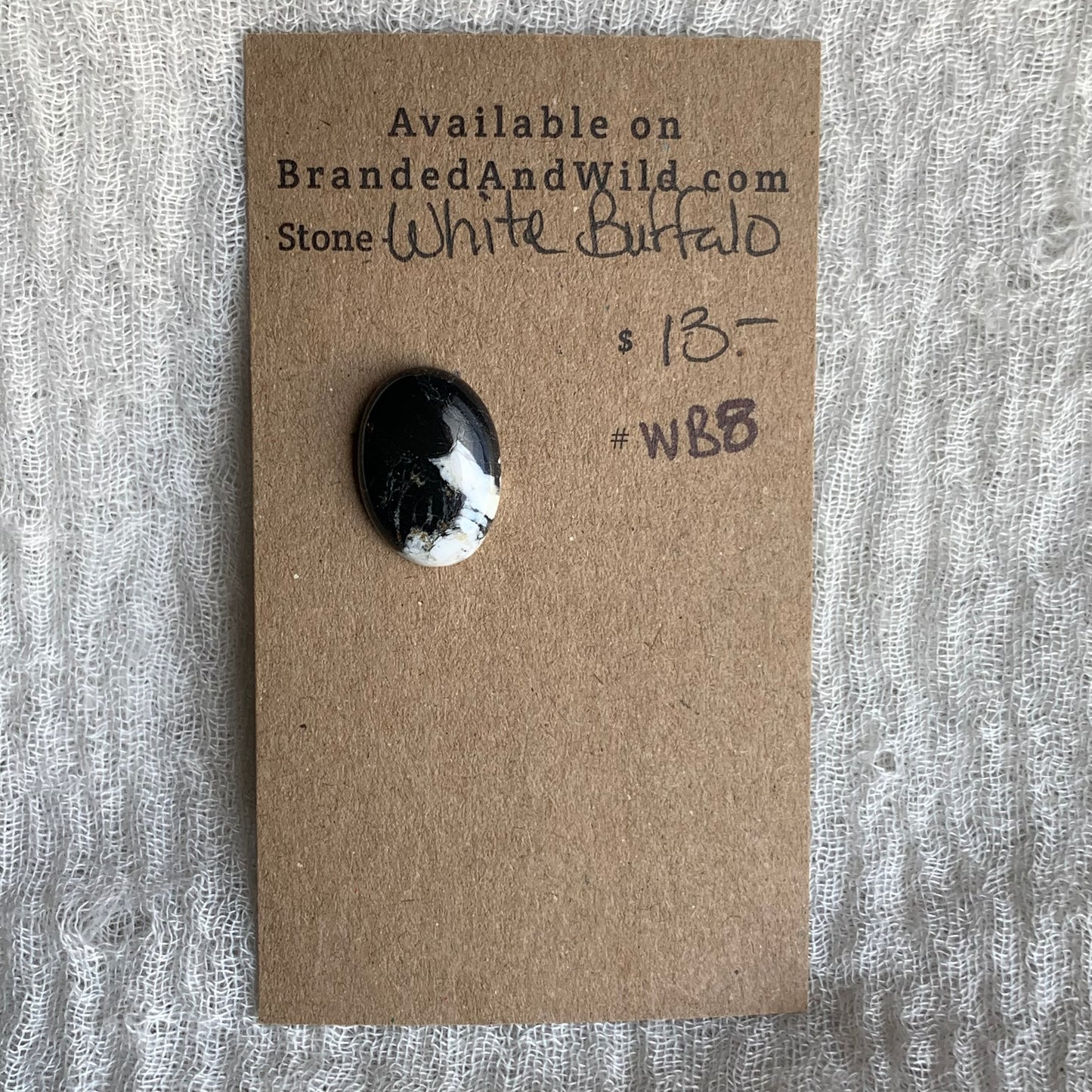 White Buffalo Cabochon - WB8