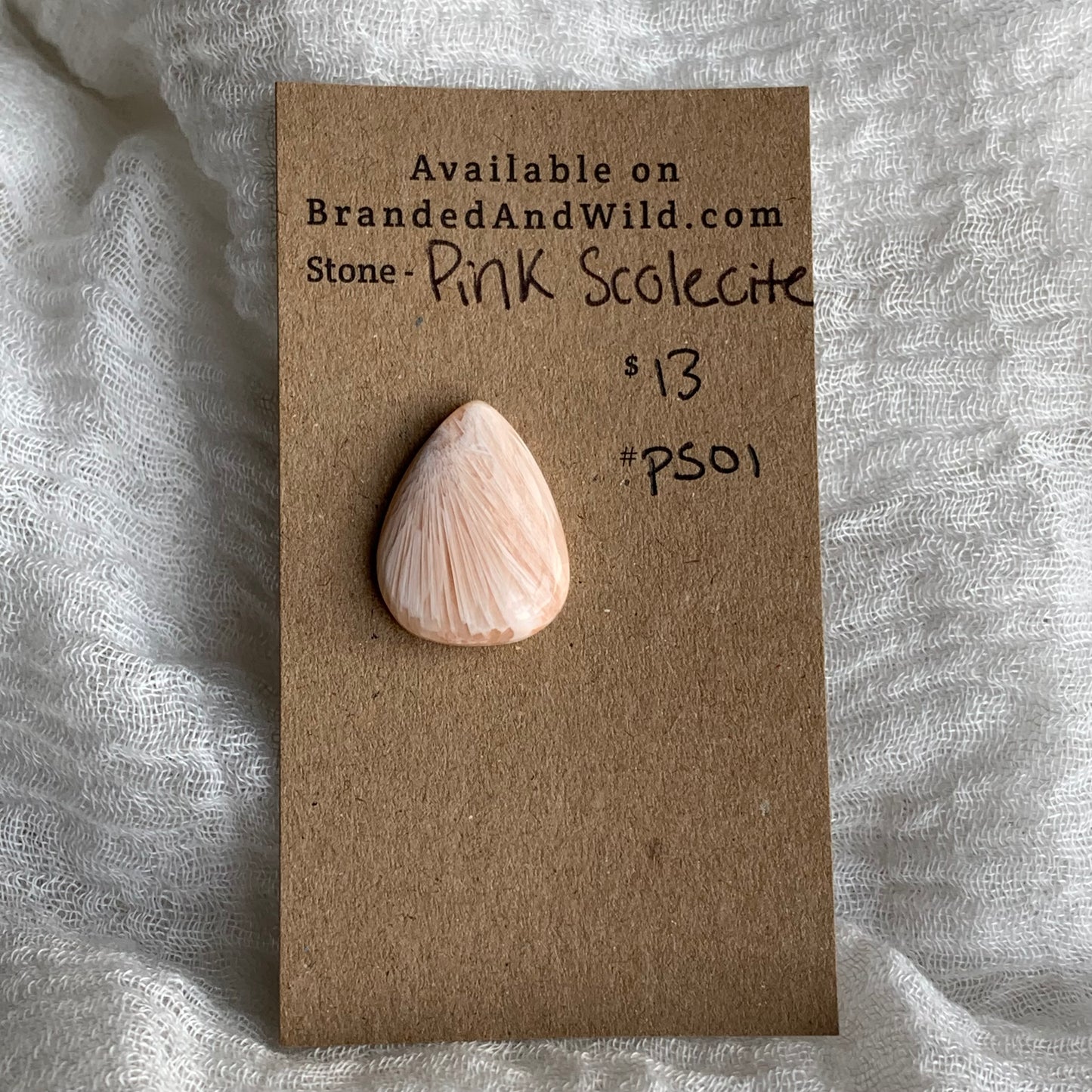 Pink Scolecite Cabochon - PS01