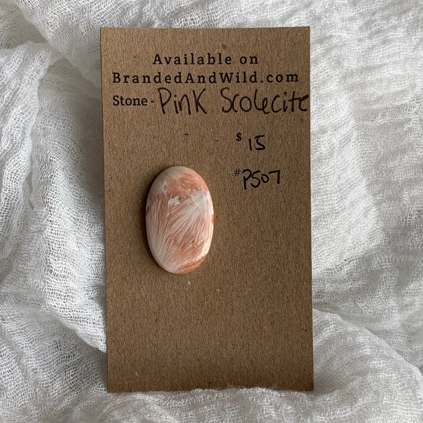 Pink Scolecite Cabochon - PS07