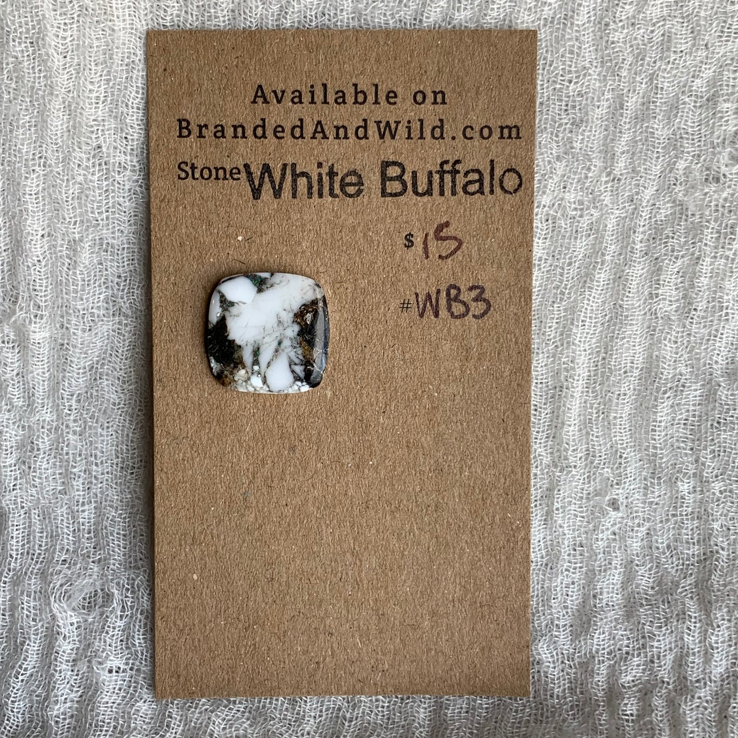 White Buffalo Cabochon - WB3