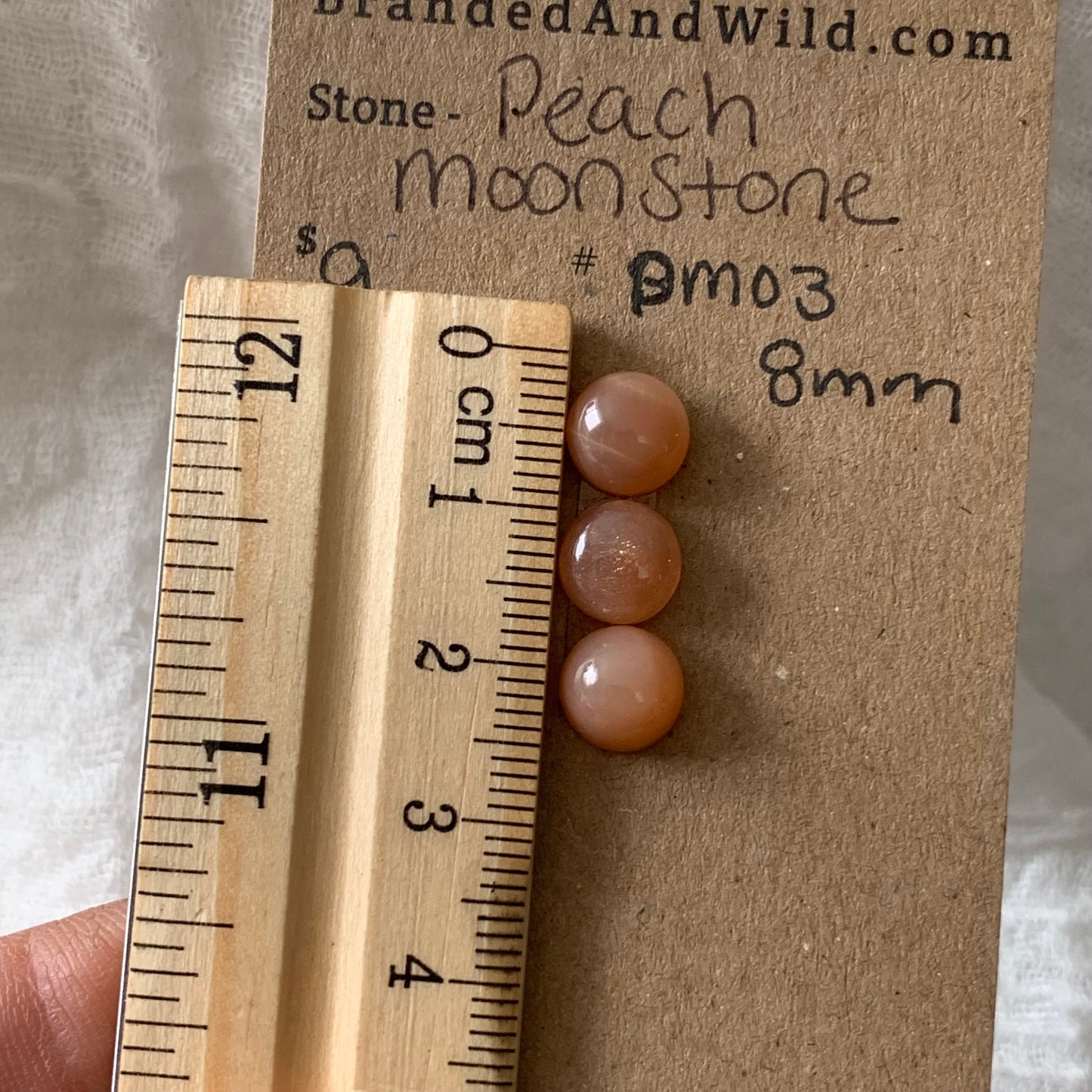 Peach Moonstone cabochon - PM03