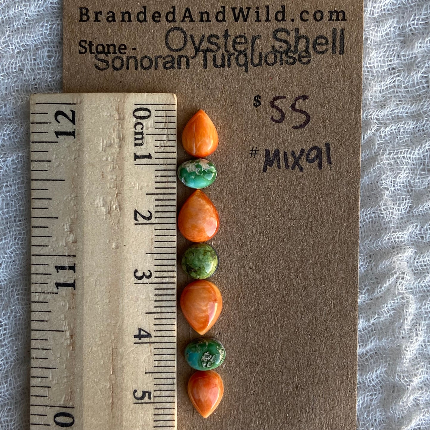 Oystershell - Sonoran Turquoise Cabochon - MIX91