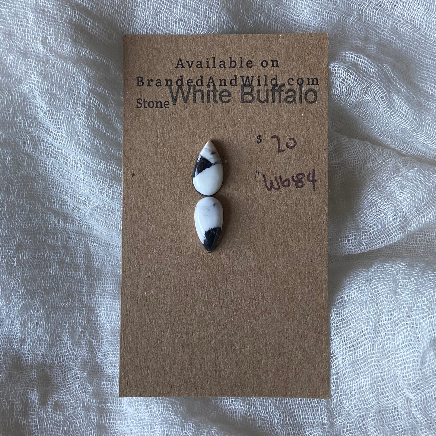 White Buffalo Cabochon - WB84