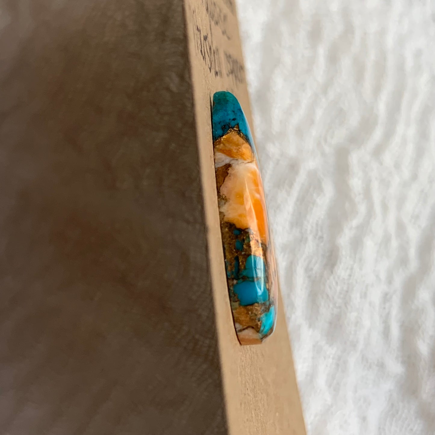 Turquoise, Oystershell, Copper Cabochon - TOC34