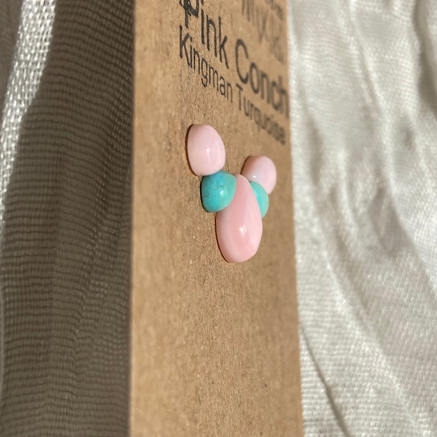 Pink Conch / Kingman Turquoise Cabochon - MIX202 2986F2FE-90C5-4781-A7CE-888E0400ED0B Brandedandwild.com