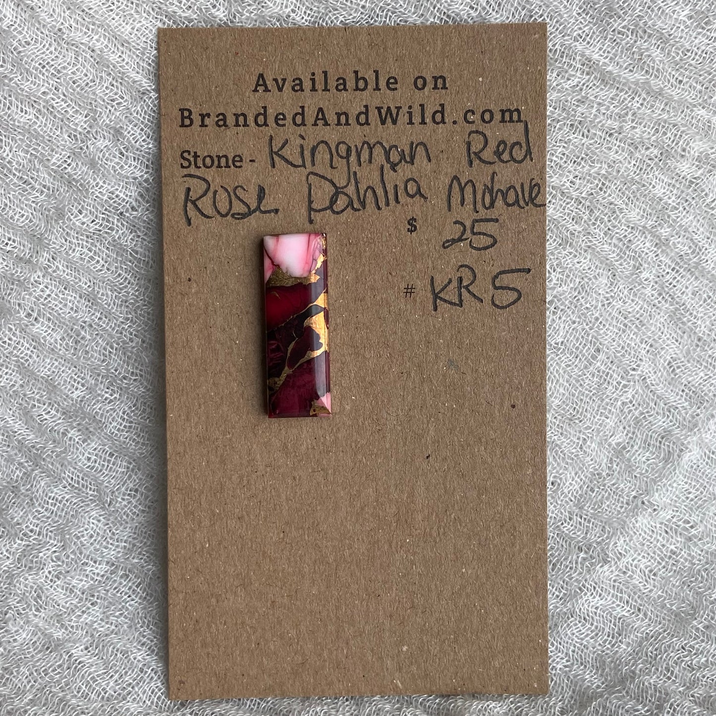 Kingman Red Dahlia Rose Mohave Cabochon - KR5