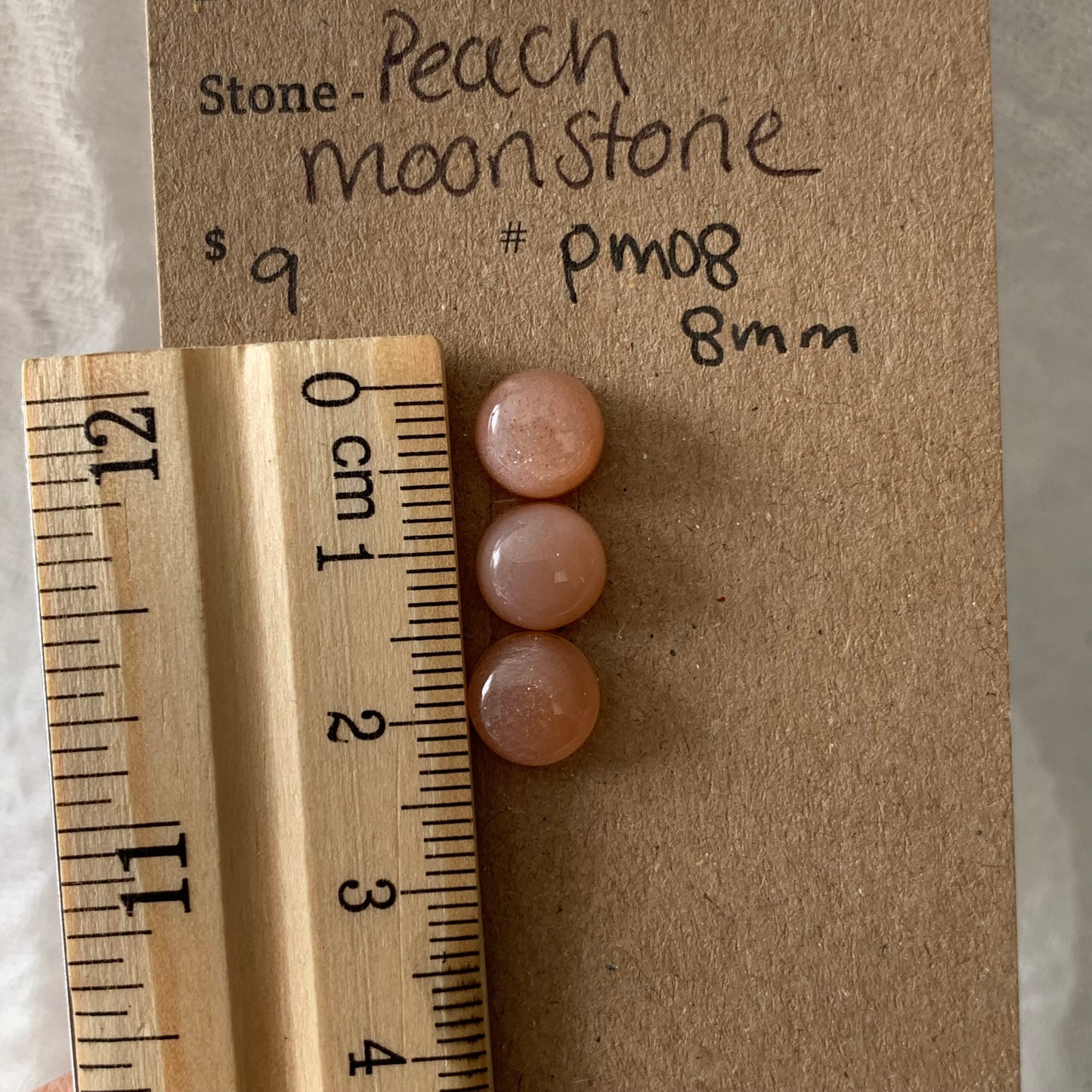 Peach Moonstone cabochon - PM08