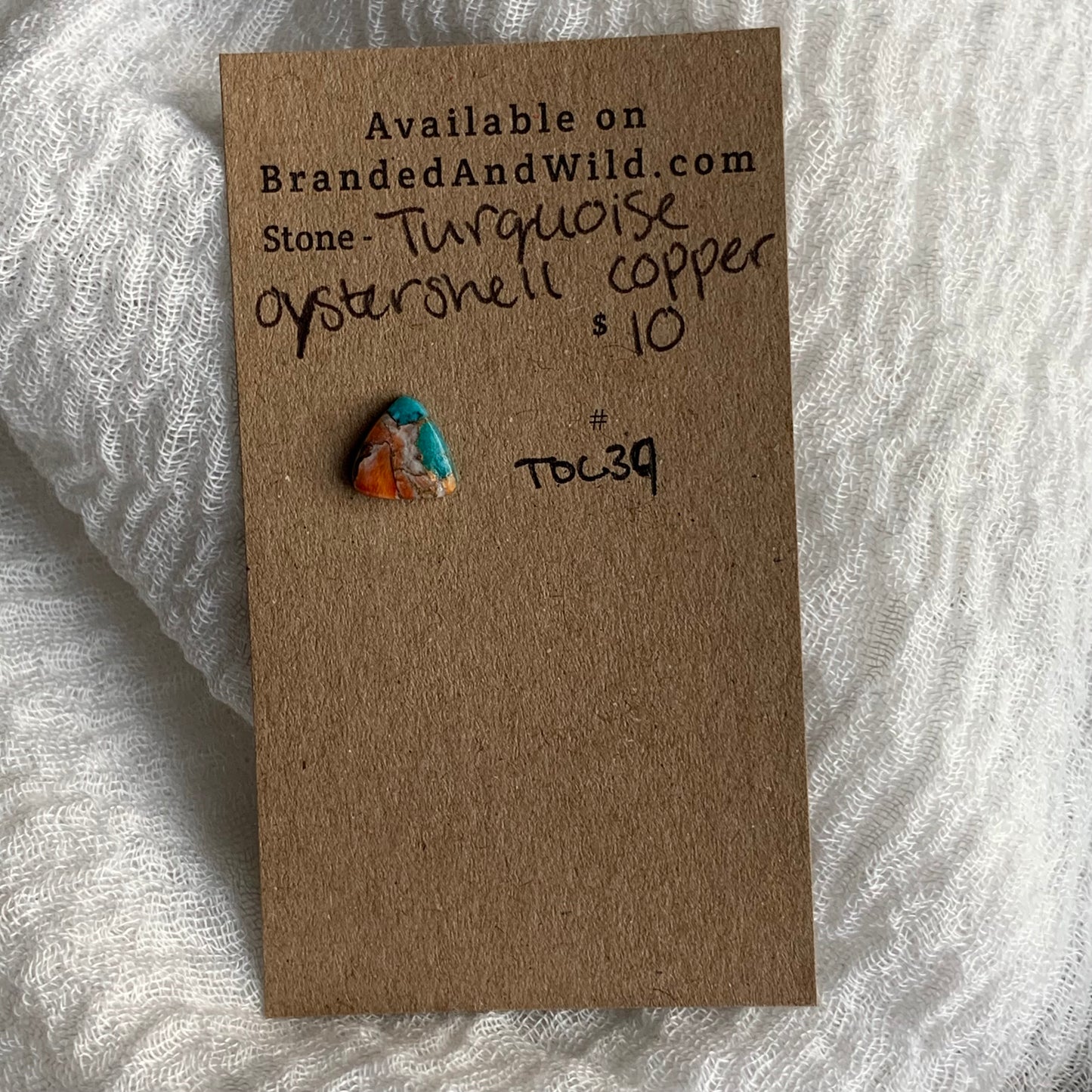 Turquoise, Oystershell, Copper Cabochon - TOC39