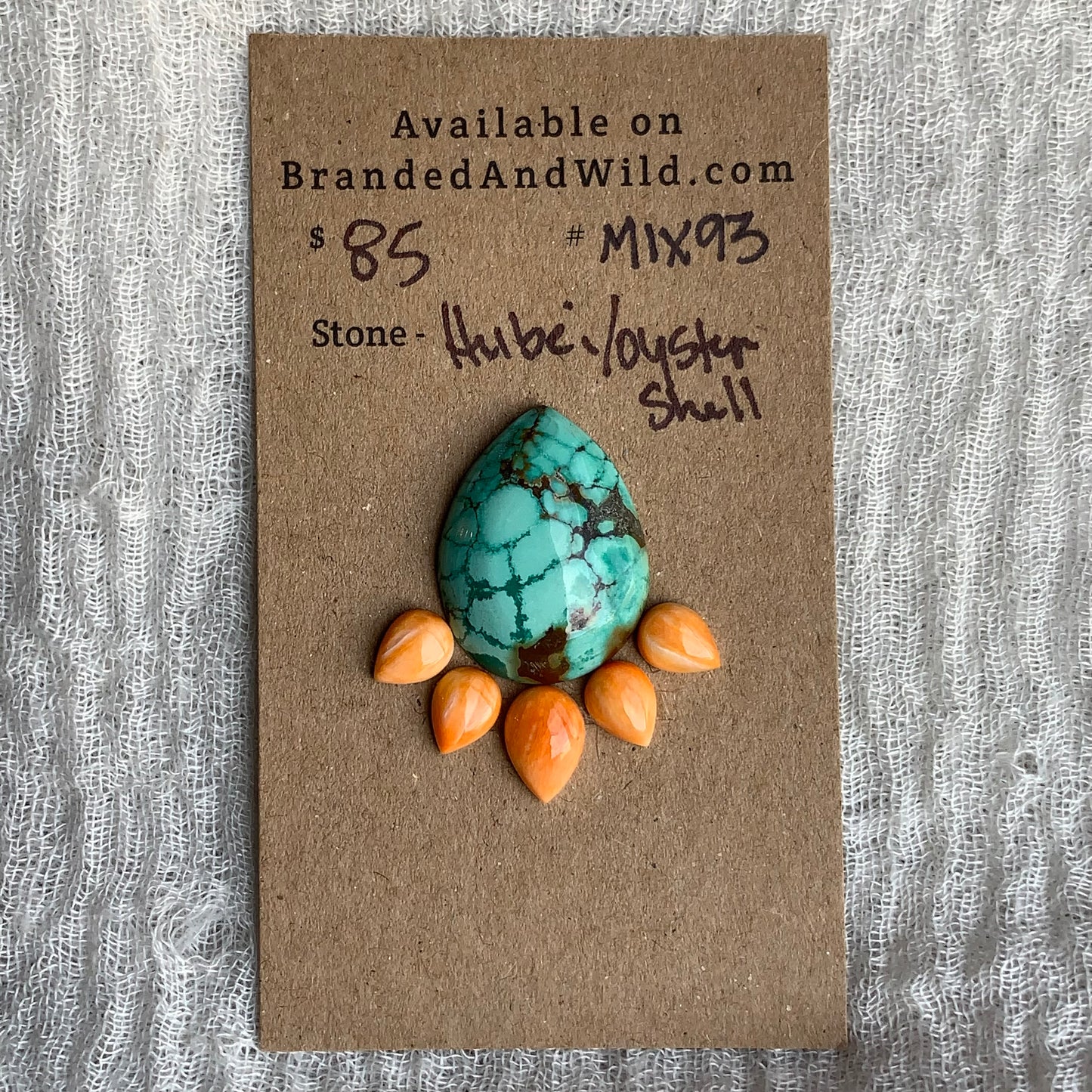 Oystershell - Hubei Turquoise Cabochon - MIX93