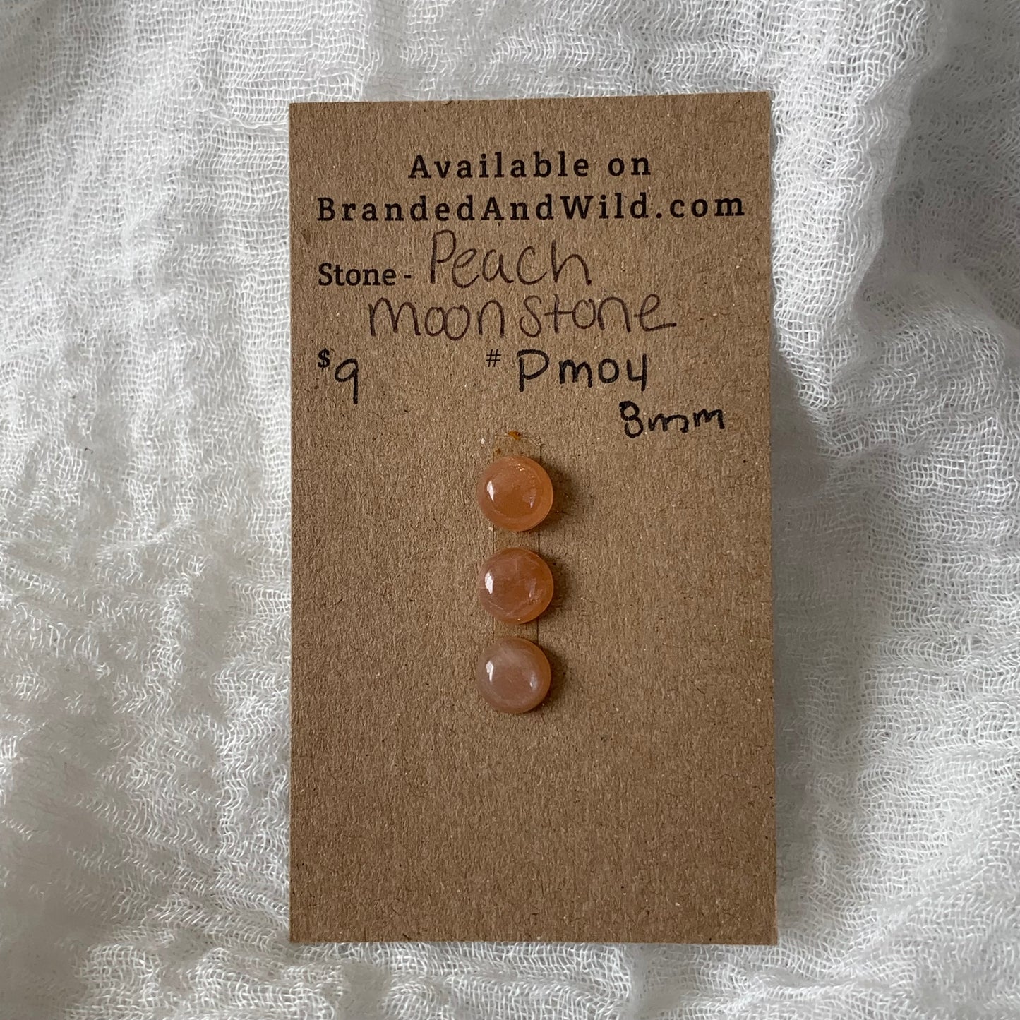 Peach Moonstone cabochon - PM04