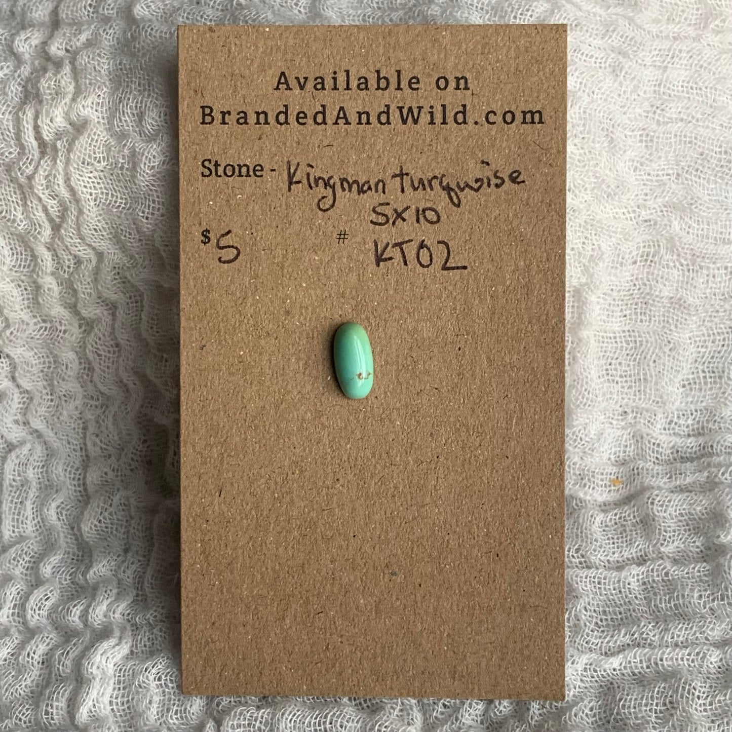 Kingman Turquoise Cabochon 5x10 mm - KT02
