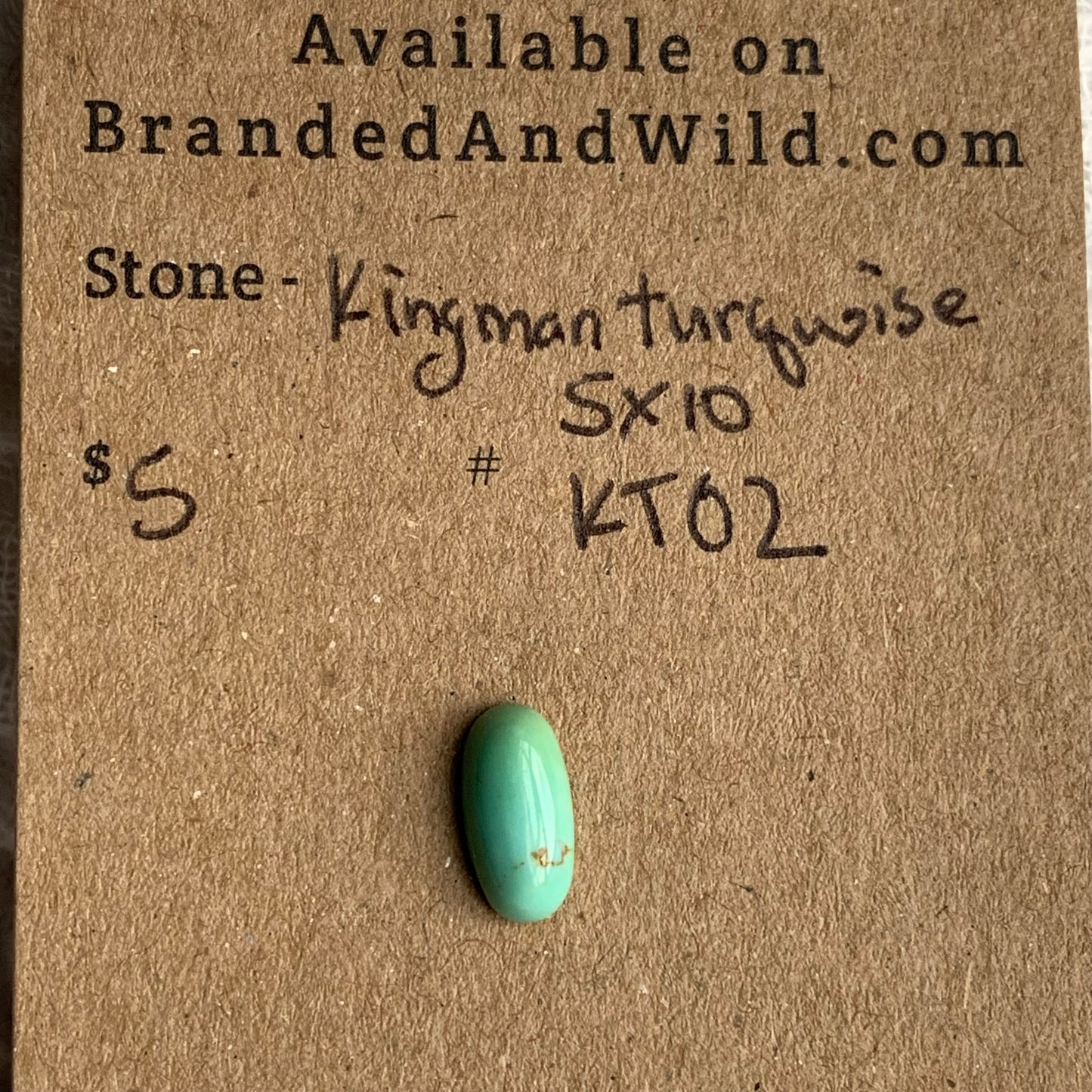 Kingman Turquoise Cabochon 5x10 mm - KT02
