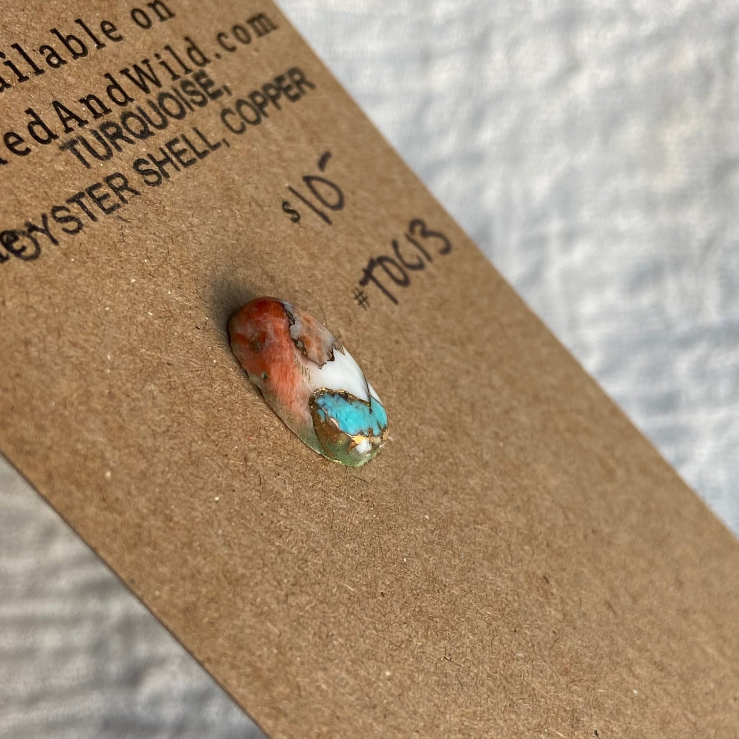 Turquoise, Oystershell, Copper Cabochon - TOC13