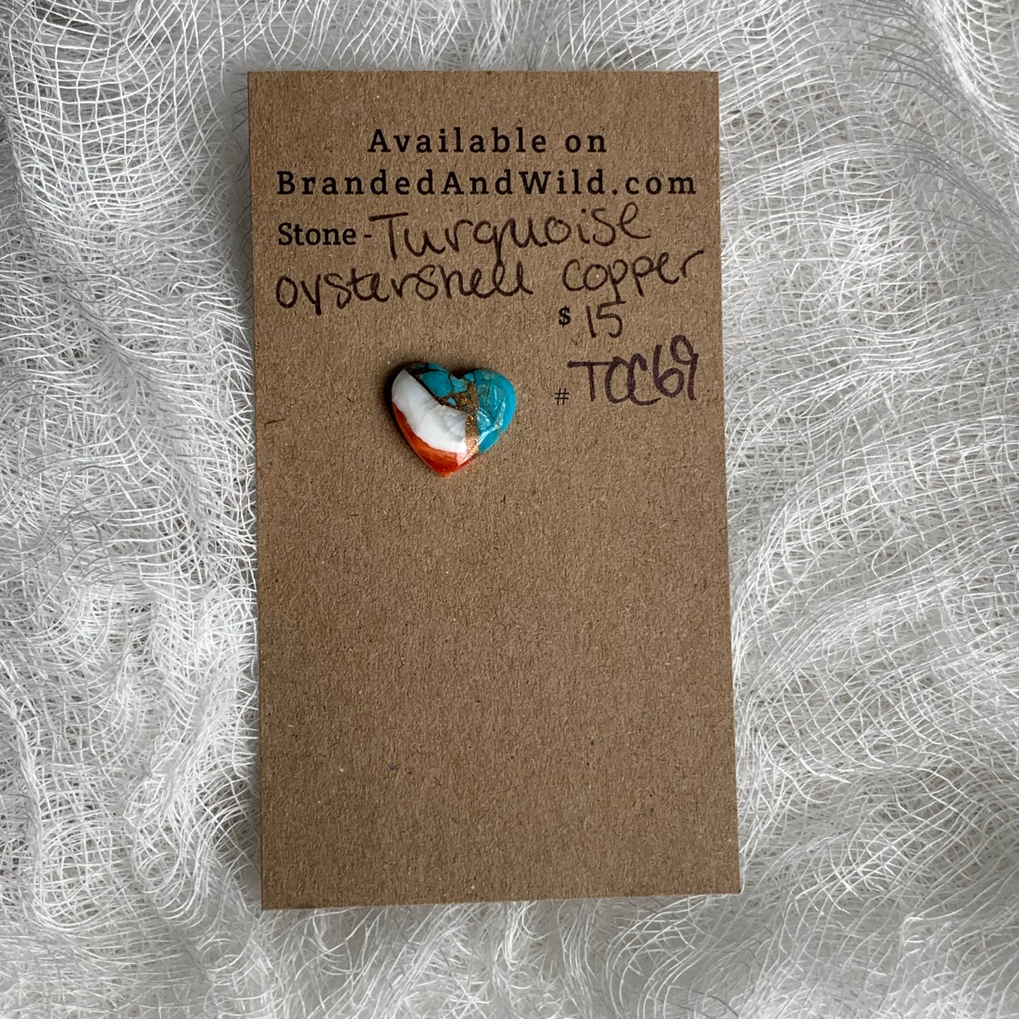 Turquoise, Oystershell, Copper Cabochon - TOC69