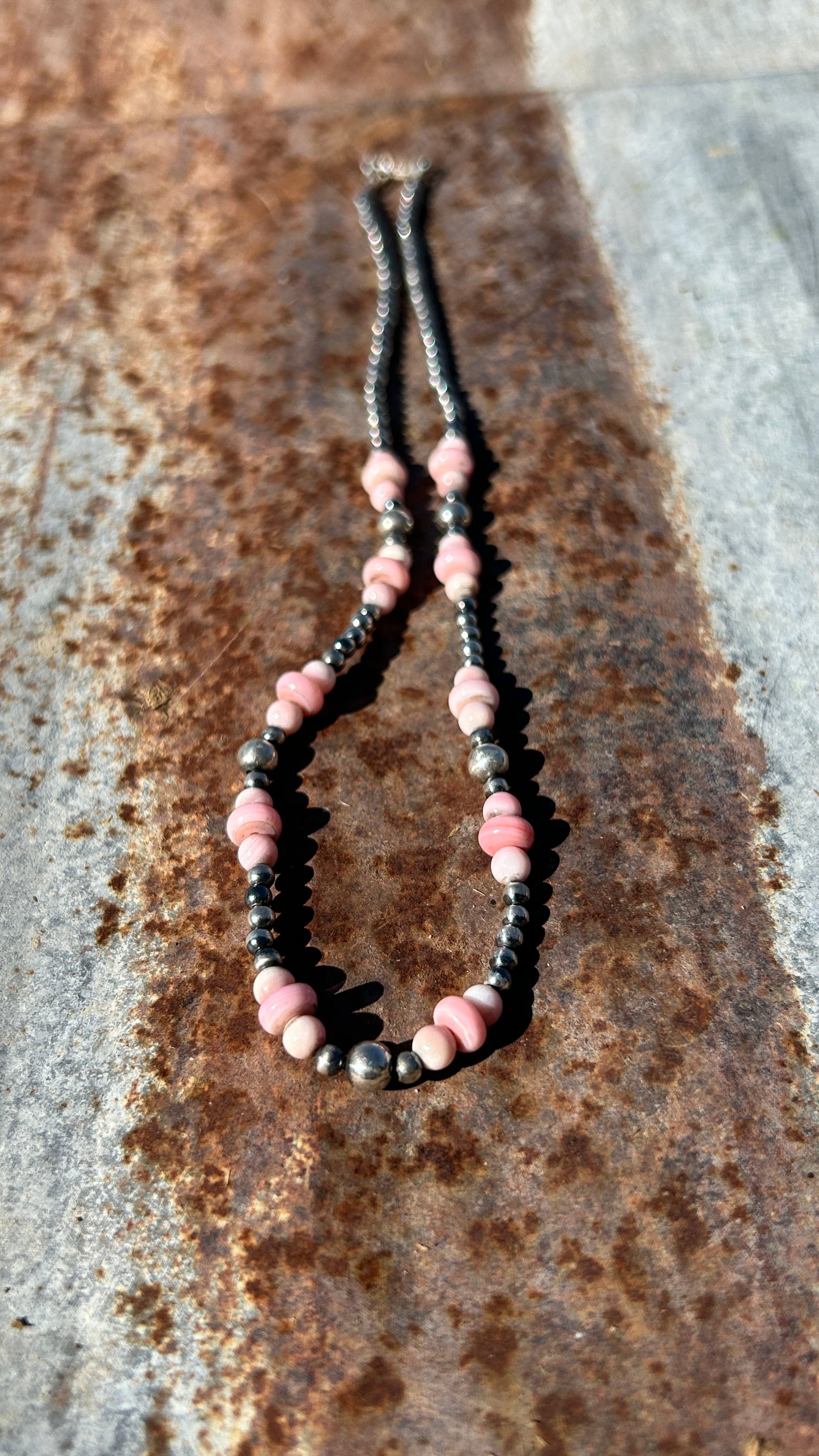 Pink Conch Navajo Pearl necklace