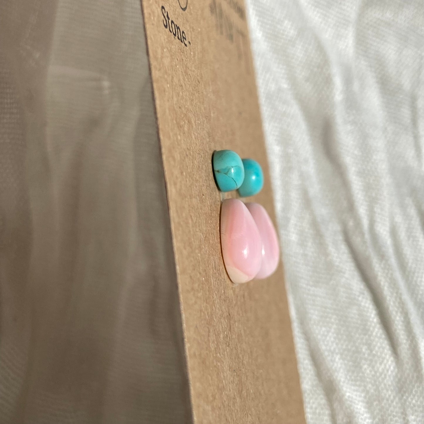 Pink Conch / Kingman Turquoise Cabochon - MIX17 46EC80B1-B0B3-4561-BB5D-2DD91C07D2C5 Brandedandwild.com