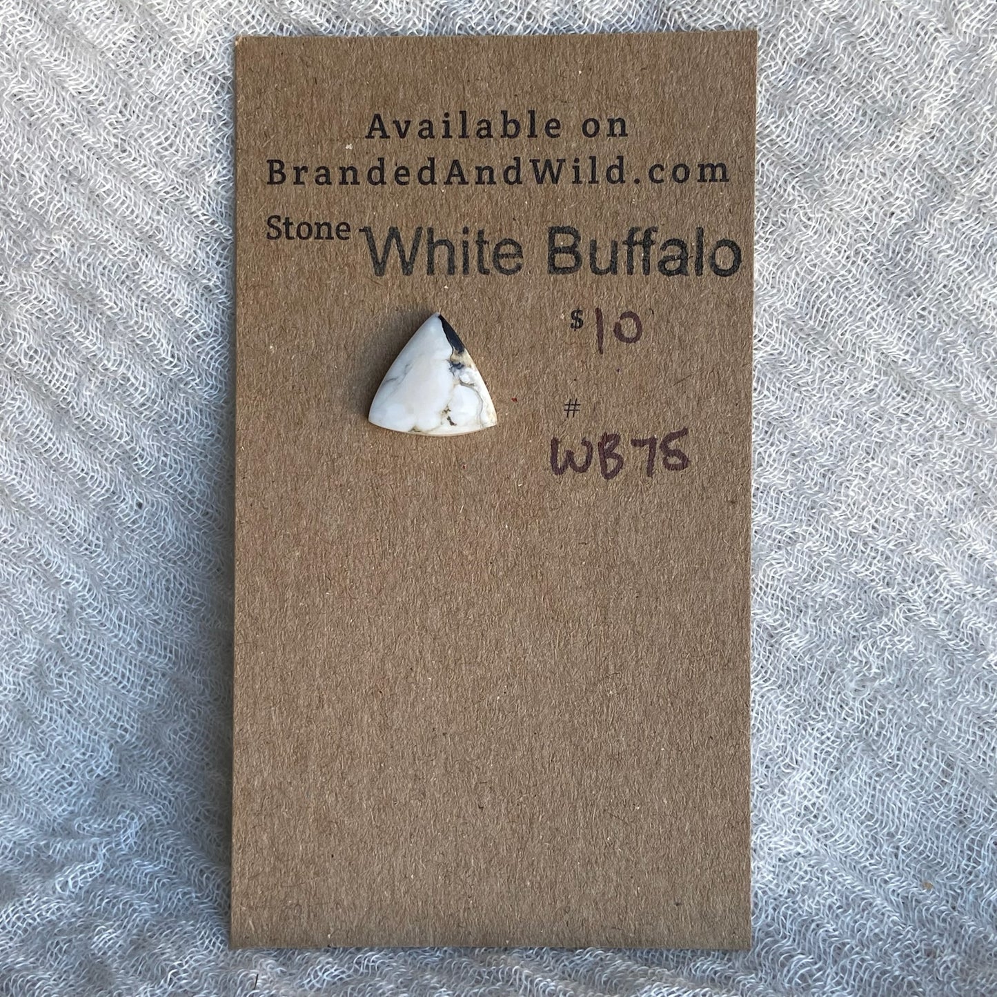 White Buffalo Cabochon - WB75