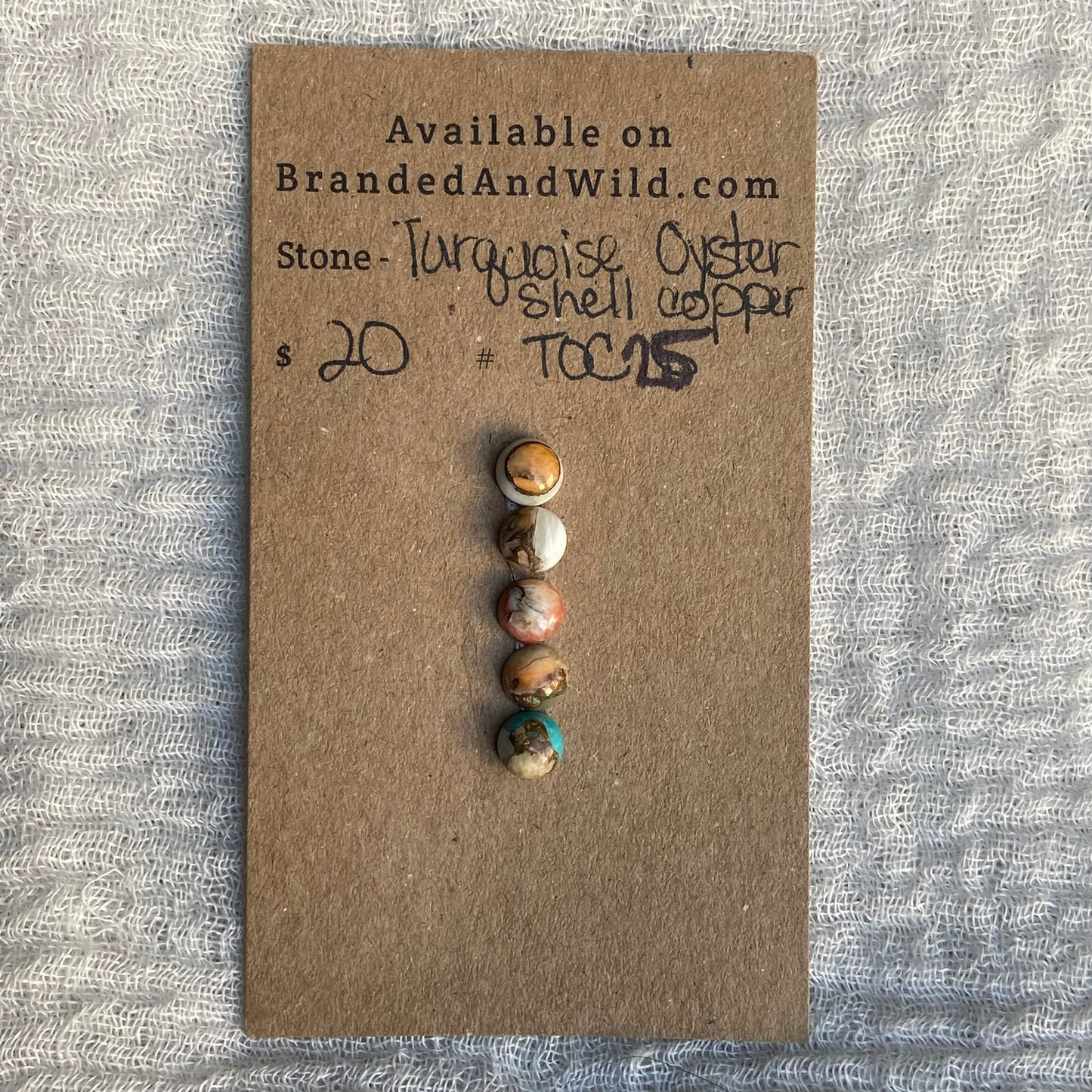Turquoise, Oystershell, Copper Cabochon - TOC25