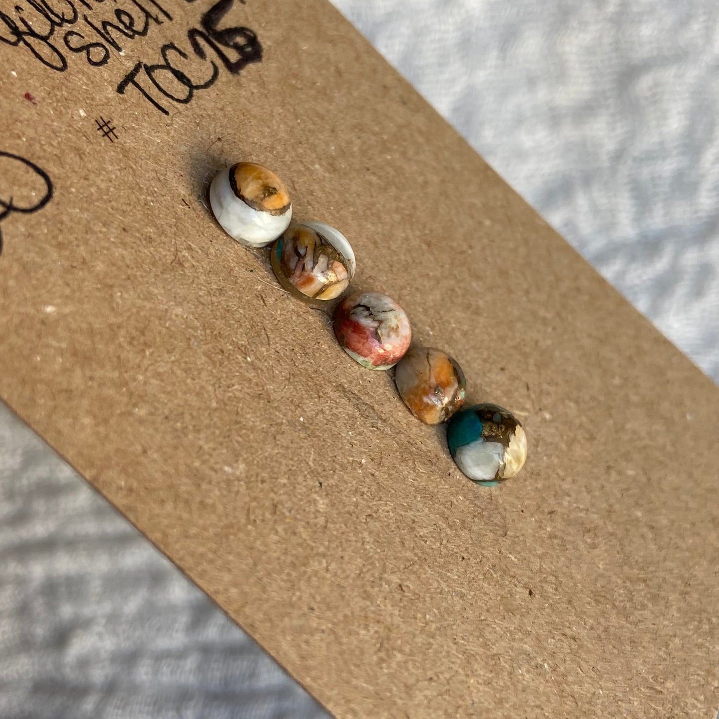 Turquoise, Oystershell, Copper Cabochon - TOC25