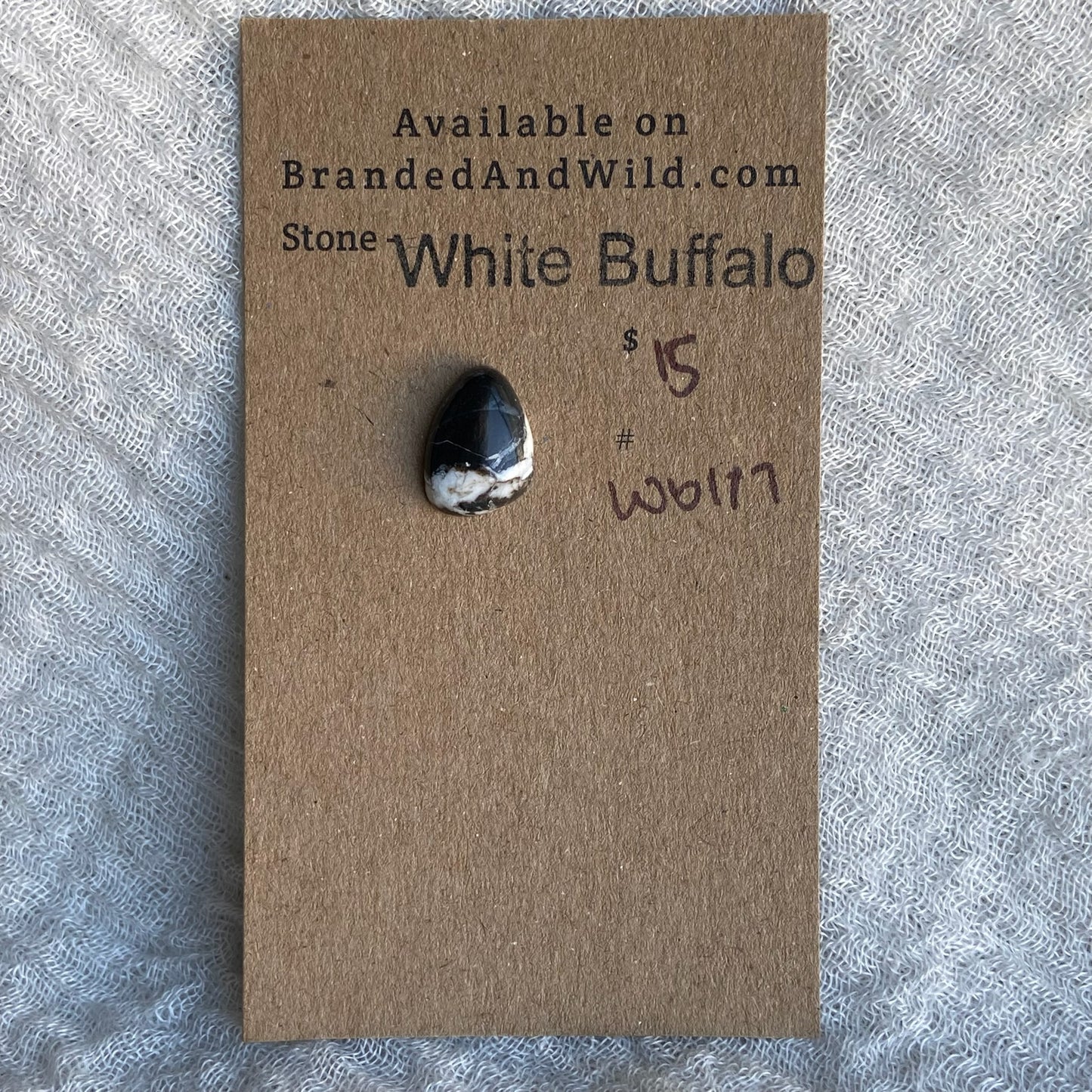 White Buffalo Cabochon - WB117
