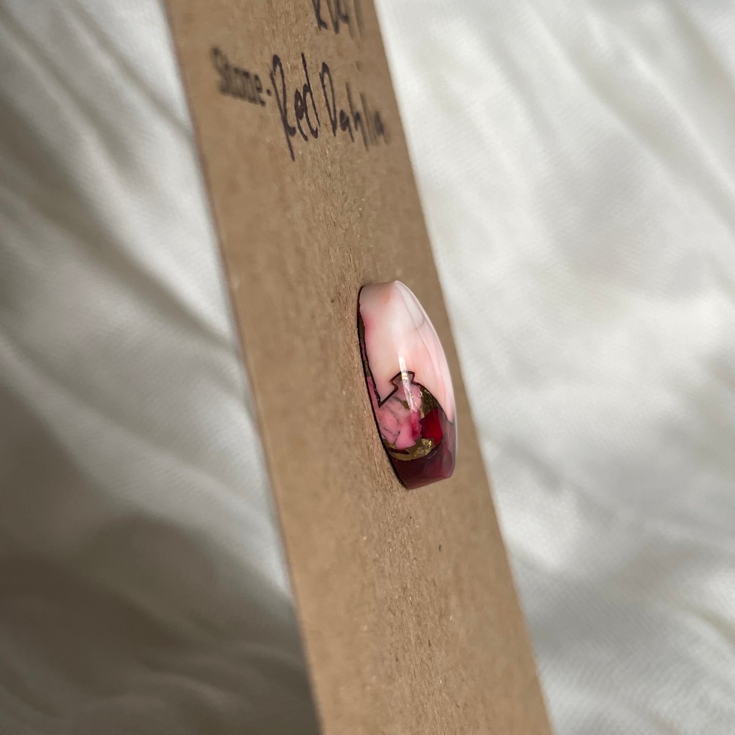 Red Dahlia Cabochon - RD47 590AC6E9-CB27-48D8-8684-16594BB5CA7C Brandedandwild.com