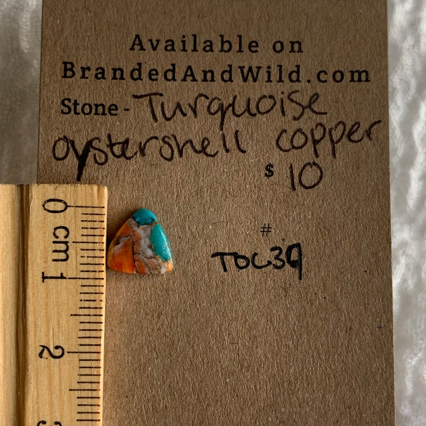 Turquoise, Oystershell, Copper Cabochon - TOC39