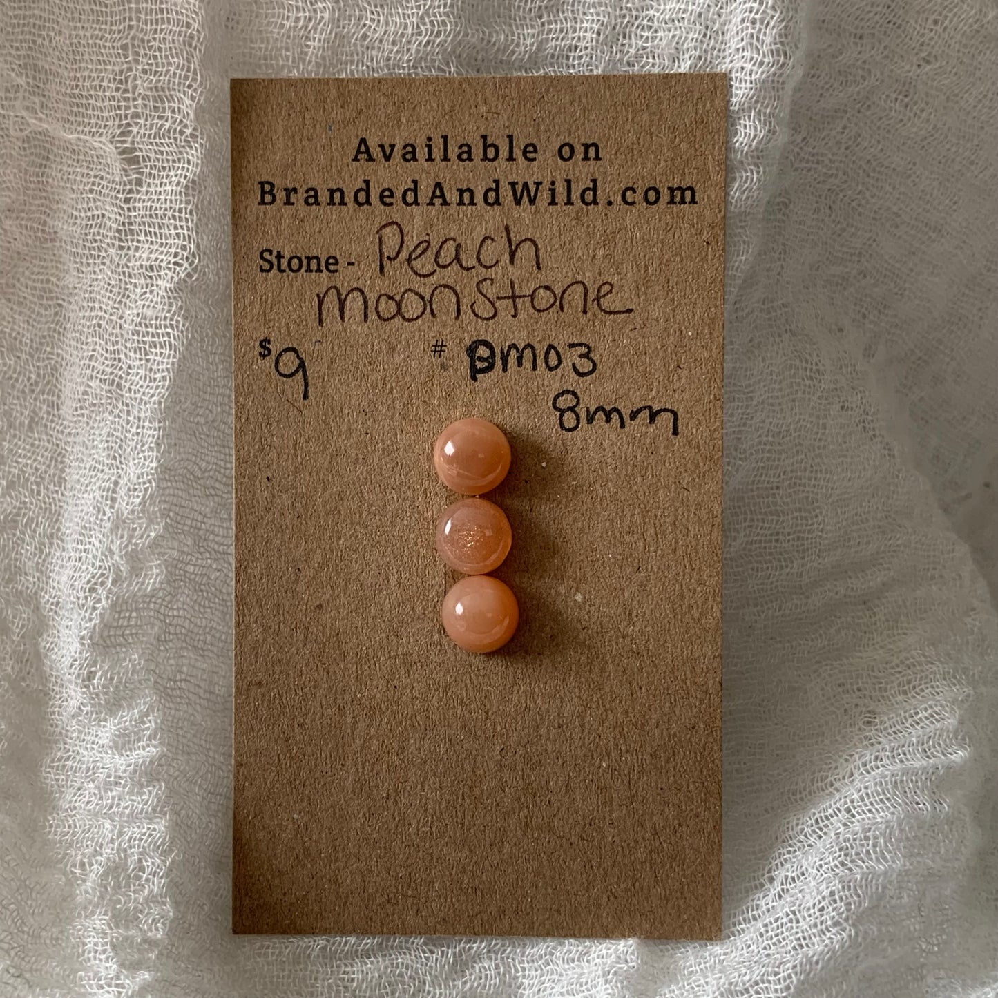 Peach Moonstone cabochon - PM03