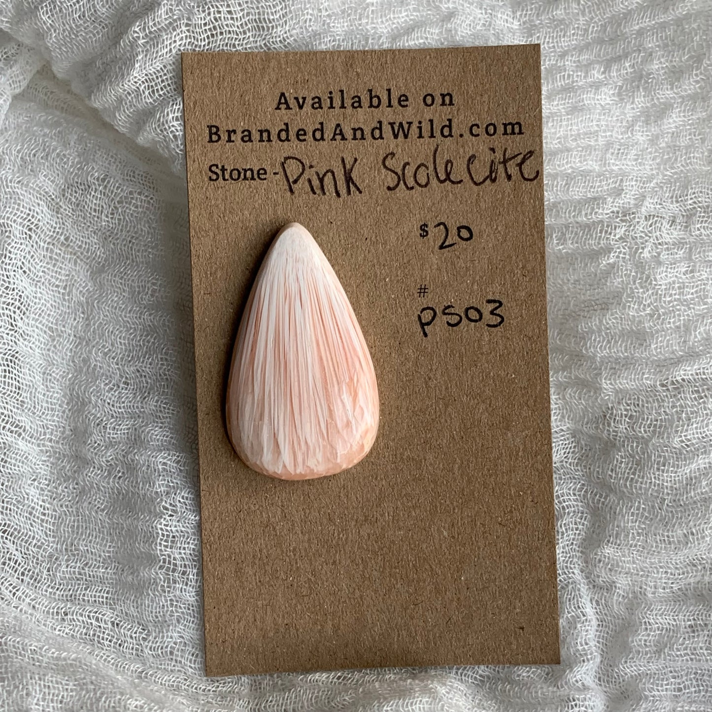 Pink Scolecite Cabochon - PS03