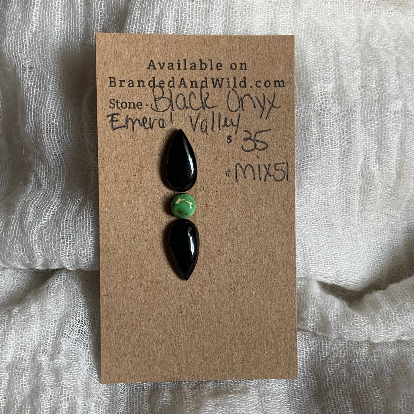 Black Onyx / Emerald Valley Cabochon - Mix51