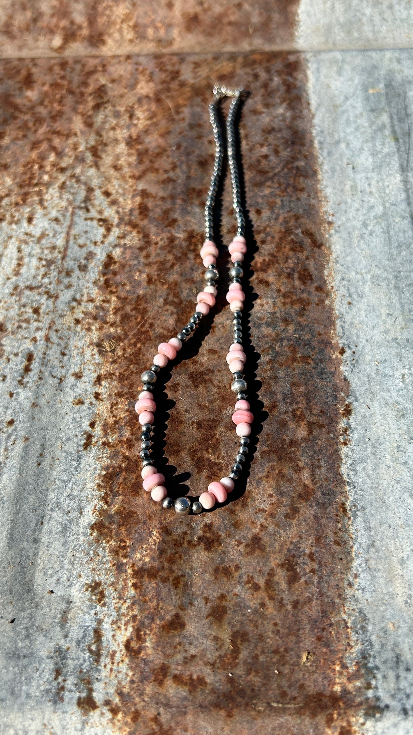 Pink Conch Navajo Pearl necklace
