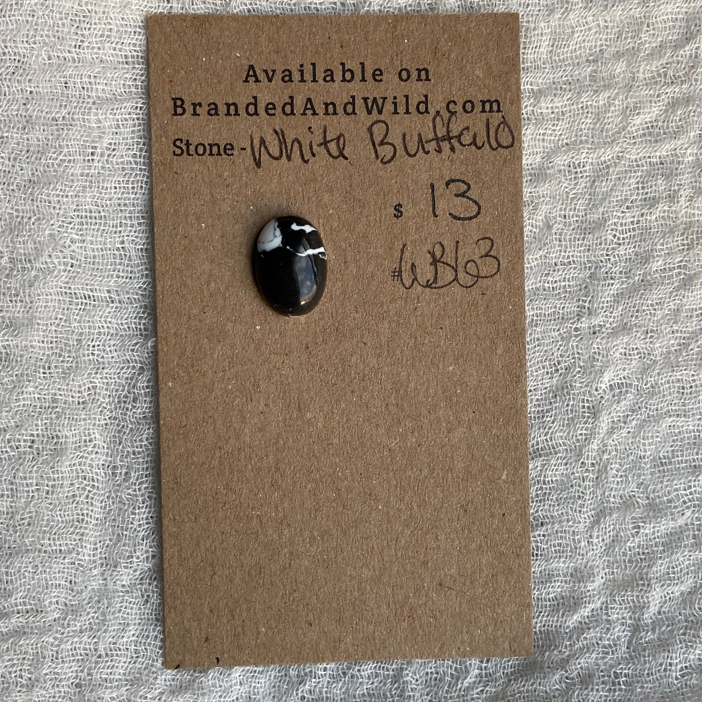 White Buffalo Cabochon - WB63