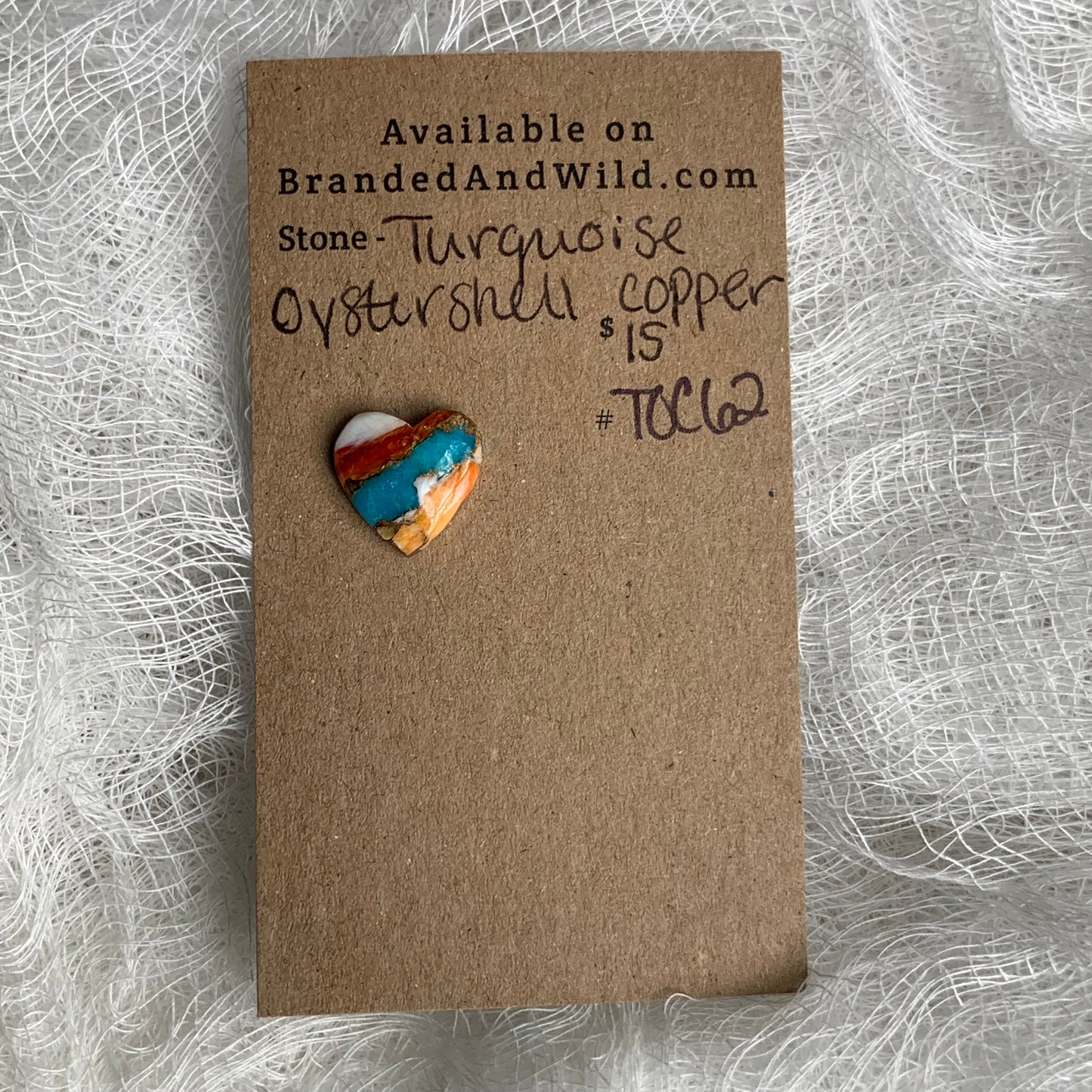 Turquoise, Oystershell, Copper Cabochon - TOC62