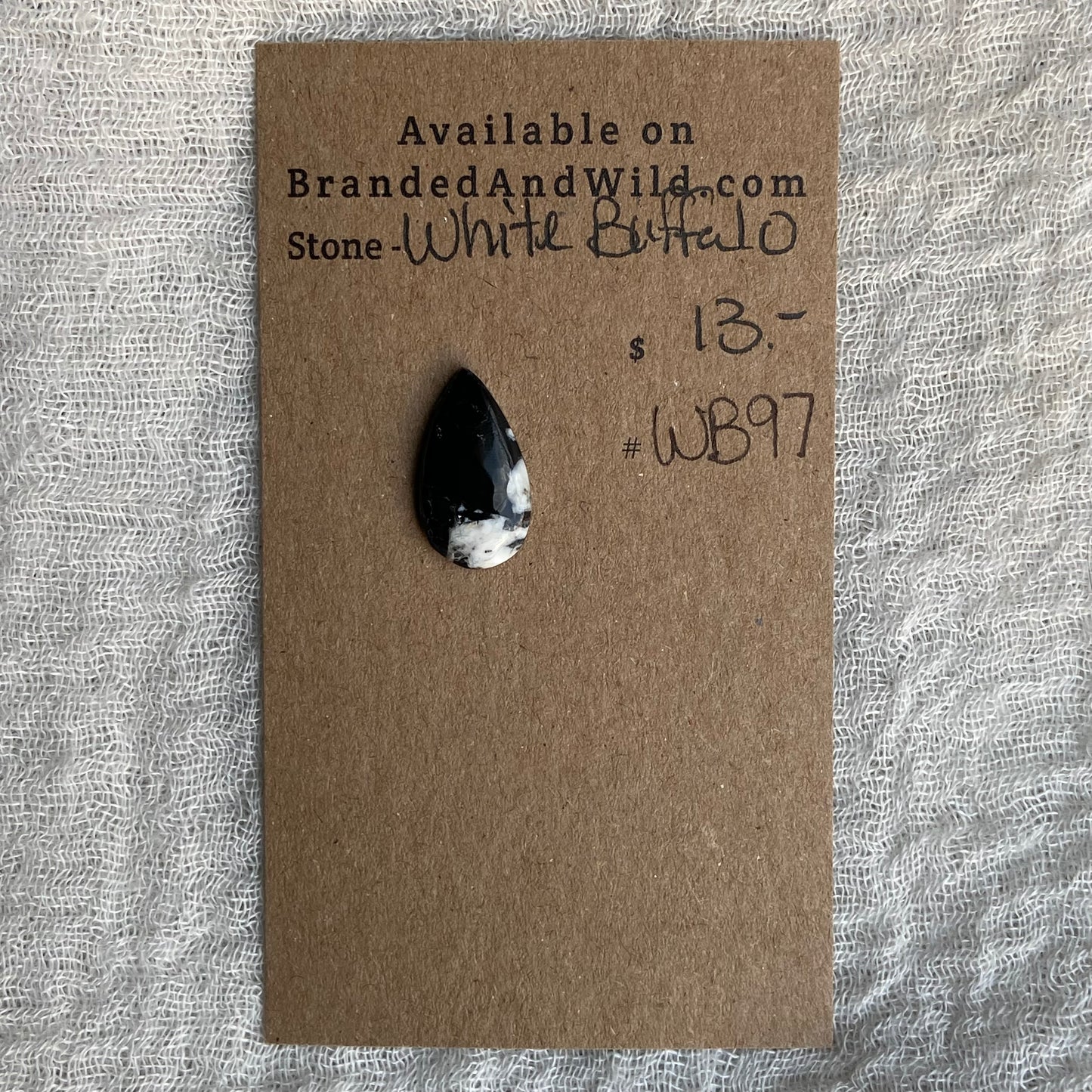 White Buffalo Cabochon - WB97