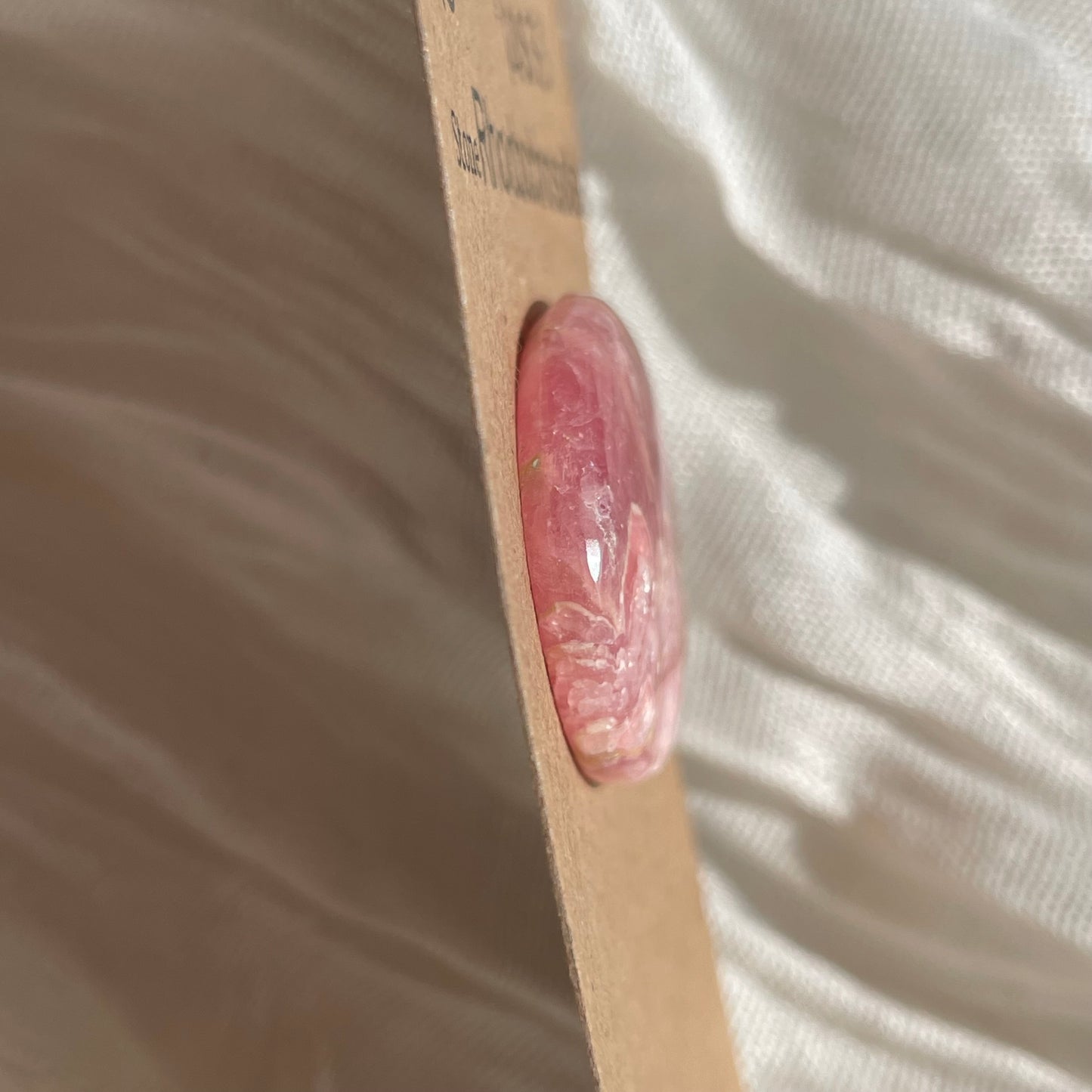 Rhodochrosite Cabochon - R053 7677FC86-BCE6-4491-BCE0-0D7AB0CDFAEB Brandedandwild.com