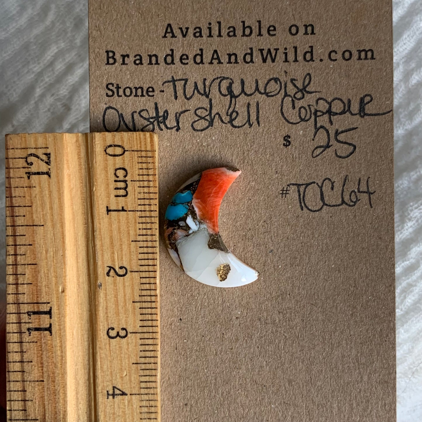 Turquoise, Oystershell, Copper Cabochon - TOC64