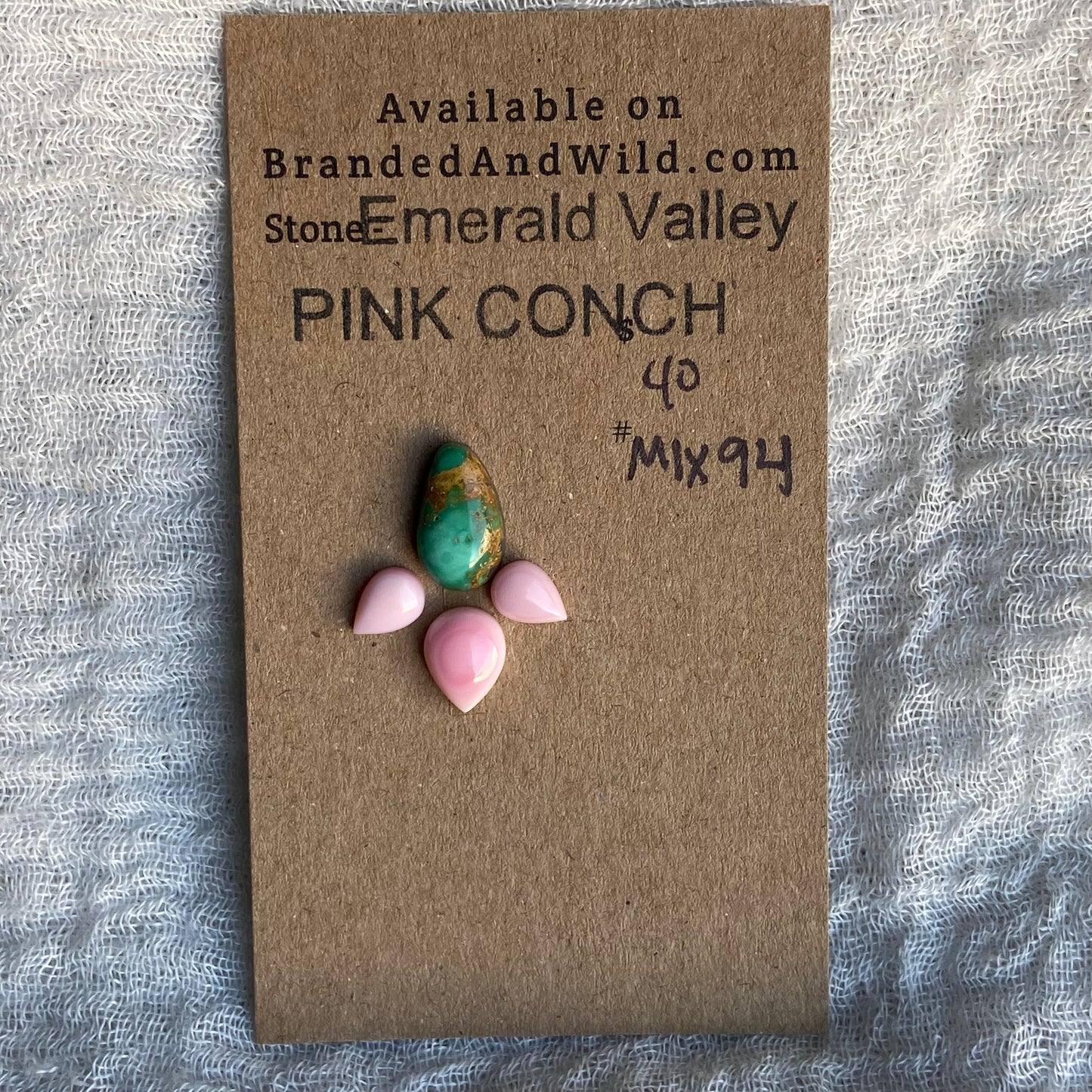 Pink Conch - Emerald Valley Cabochon - MIX94