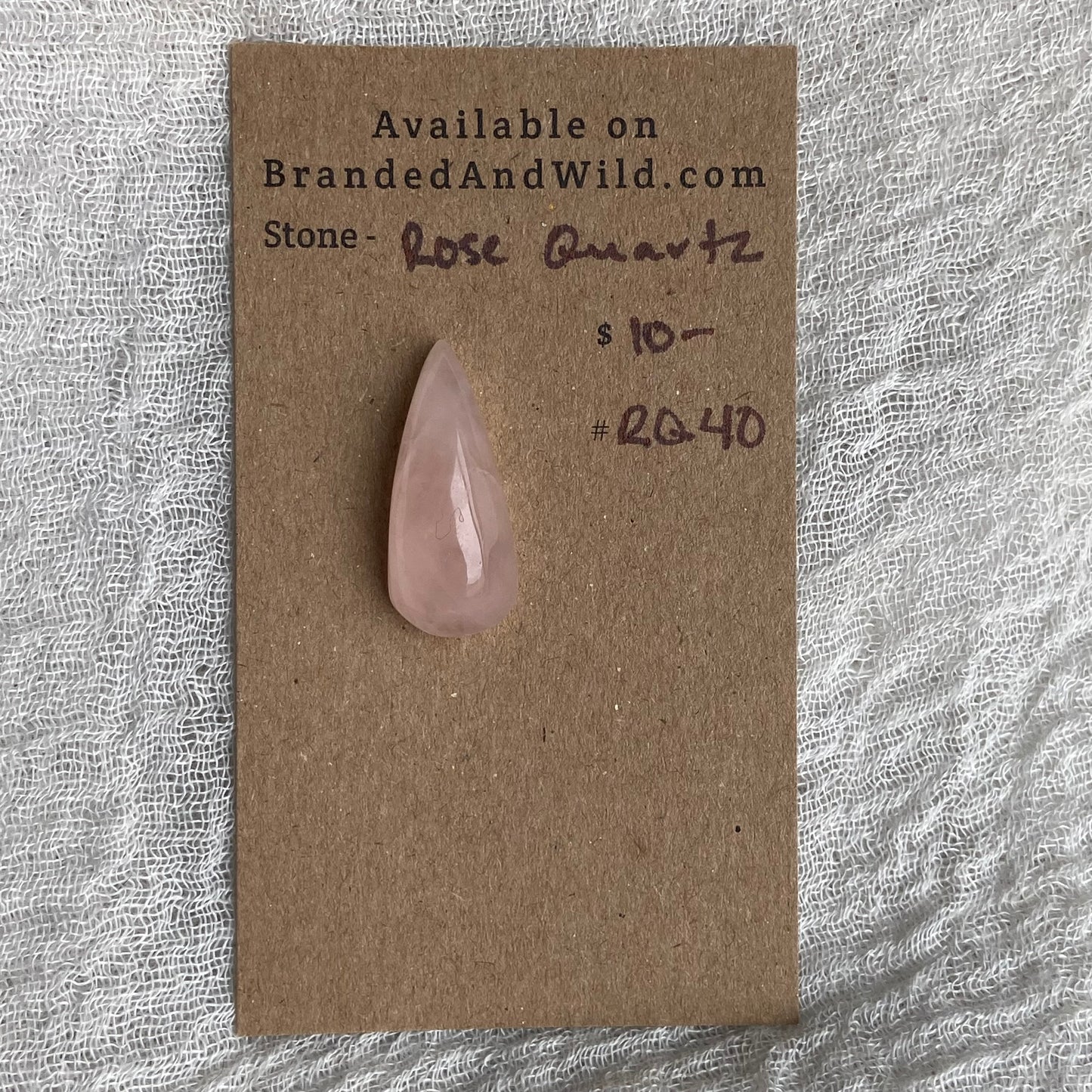Rose Quartz Cabochon - RQ40