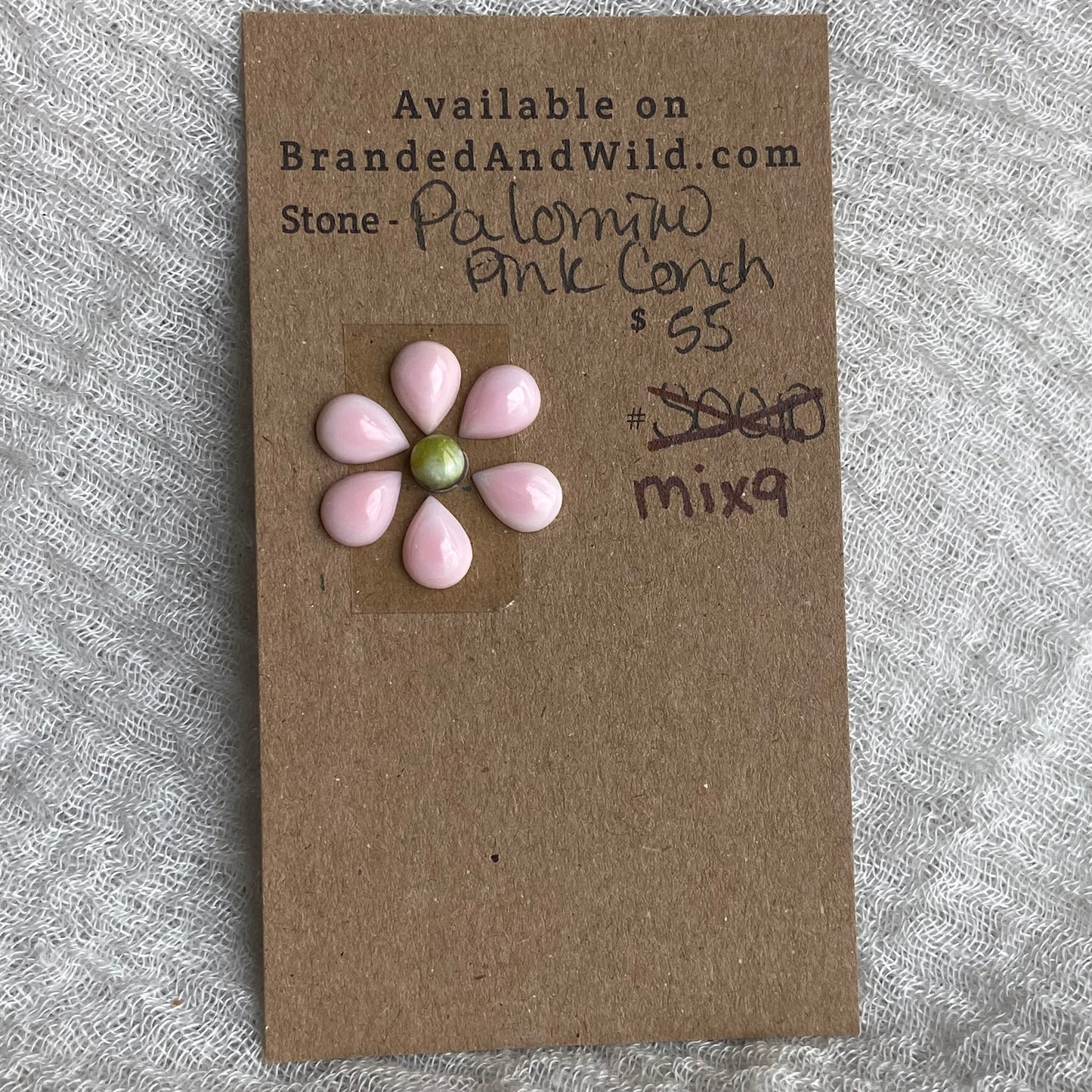 Palomino / Pink Conch Cabochon - Mix9