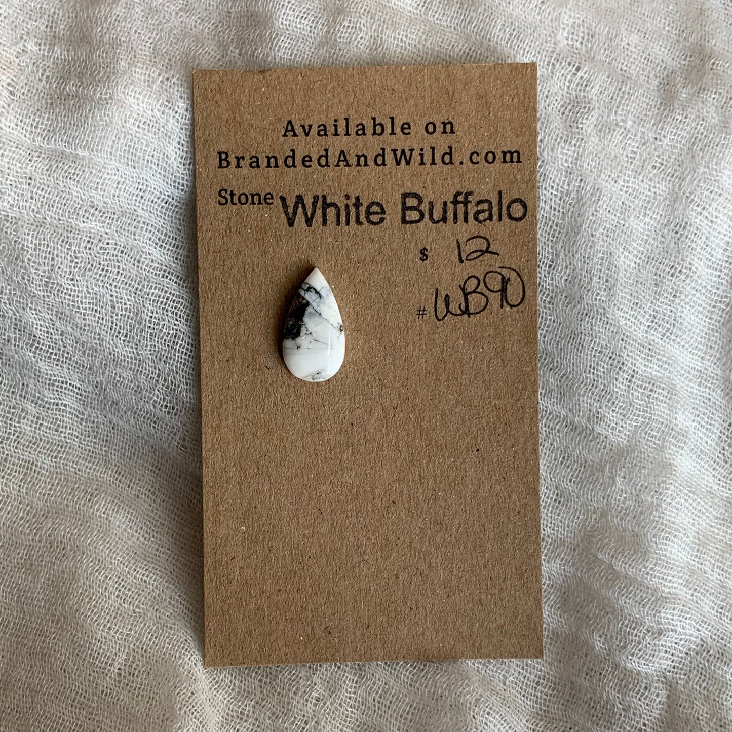 White Buffalo Cabochon - WB90
