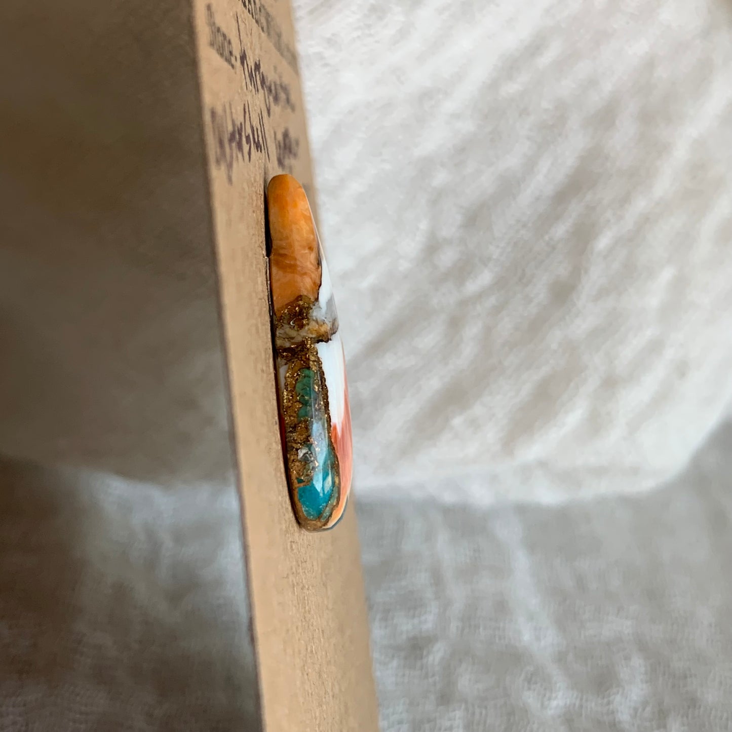 Turquoise, Oystershell, Copper Cabochon - TOC21
