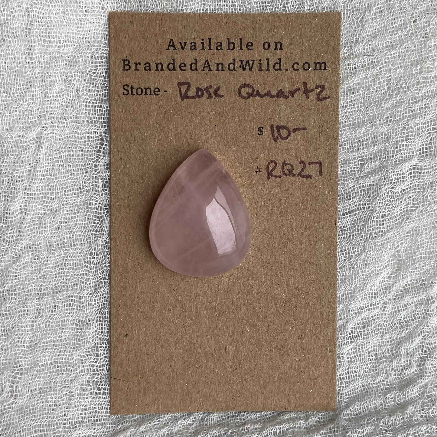 Rose Quartz Cabochon - RQ27