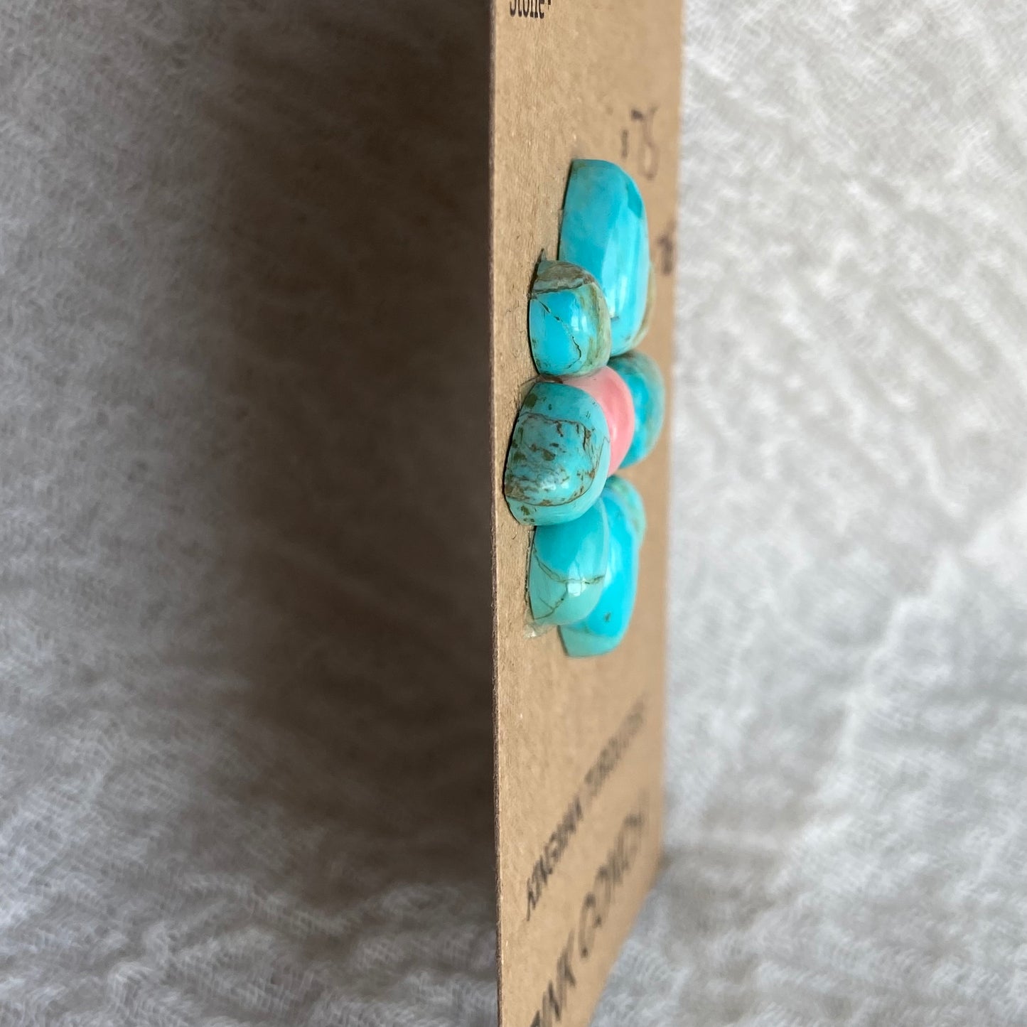 Pink Conch - Kingman Turquoise Cabochon - MIX76