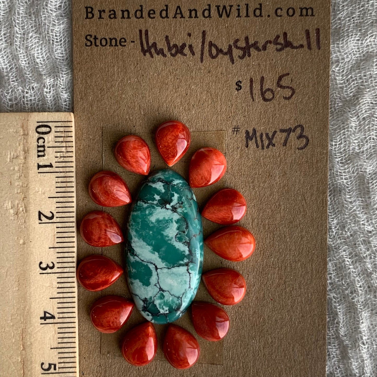 Oystershell - Hubei Turquoise Cabochon - MIX73