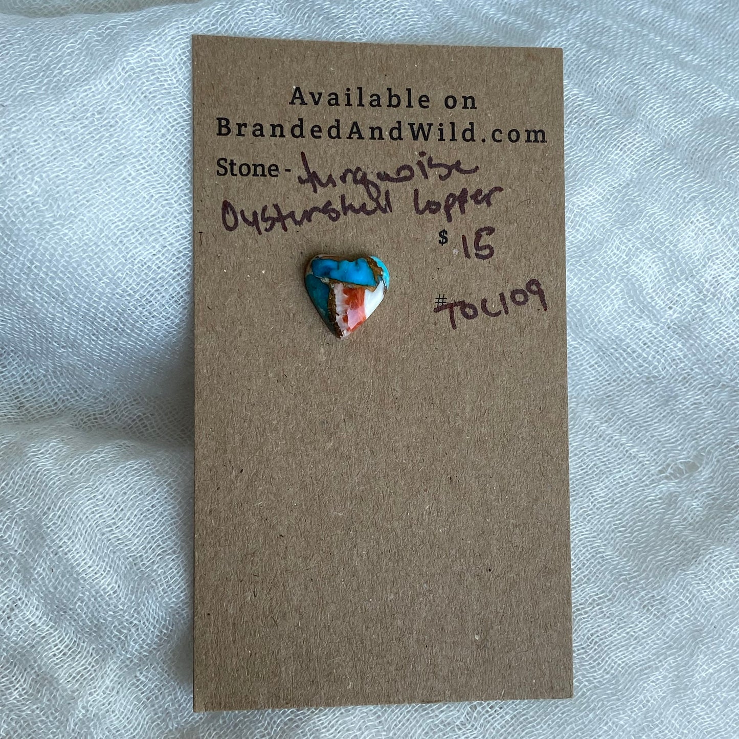 Turquoise, Oystershell, Copper Cabochon - TOC109