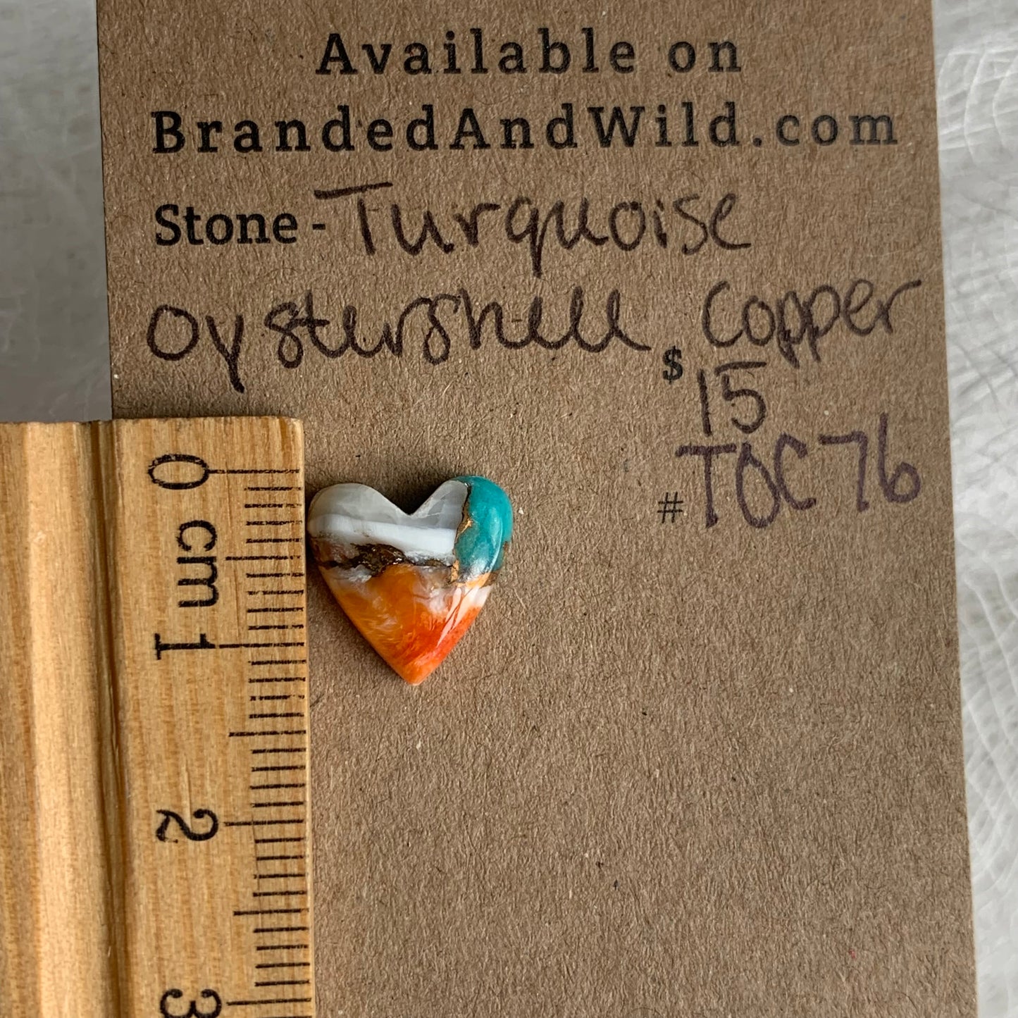 Turquoise, Oystershell, Copper Cabochon - TOC76