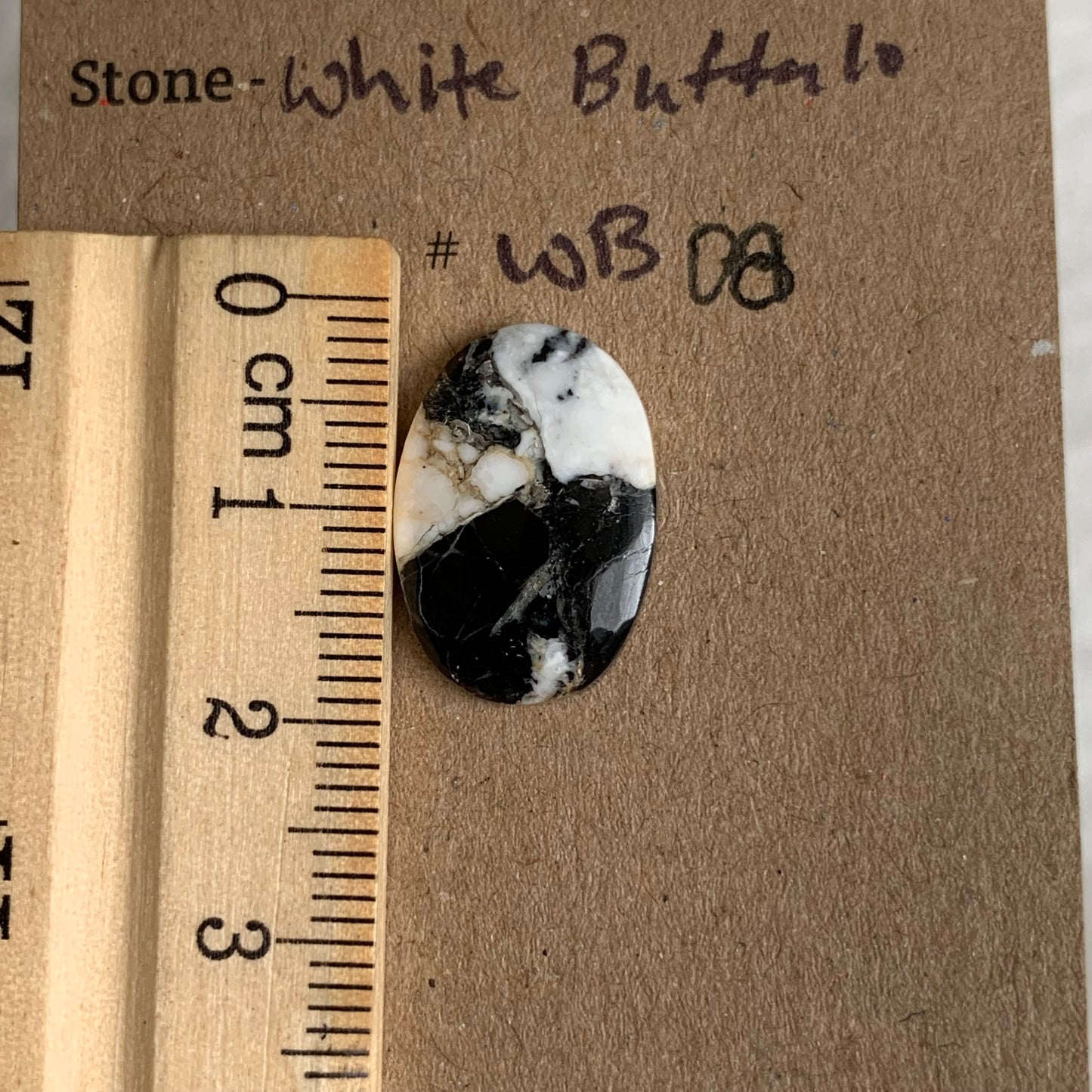 White Buffalo Cabochon - WB08