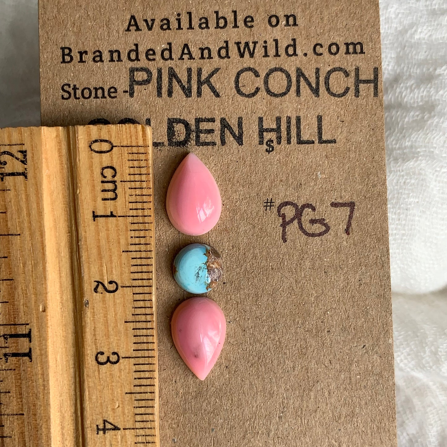 Pink Conch/Golden Hill Cabochon - PG7