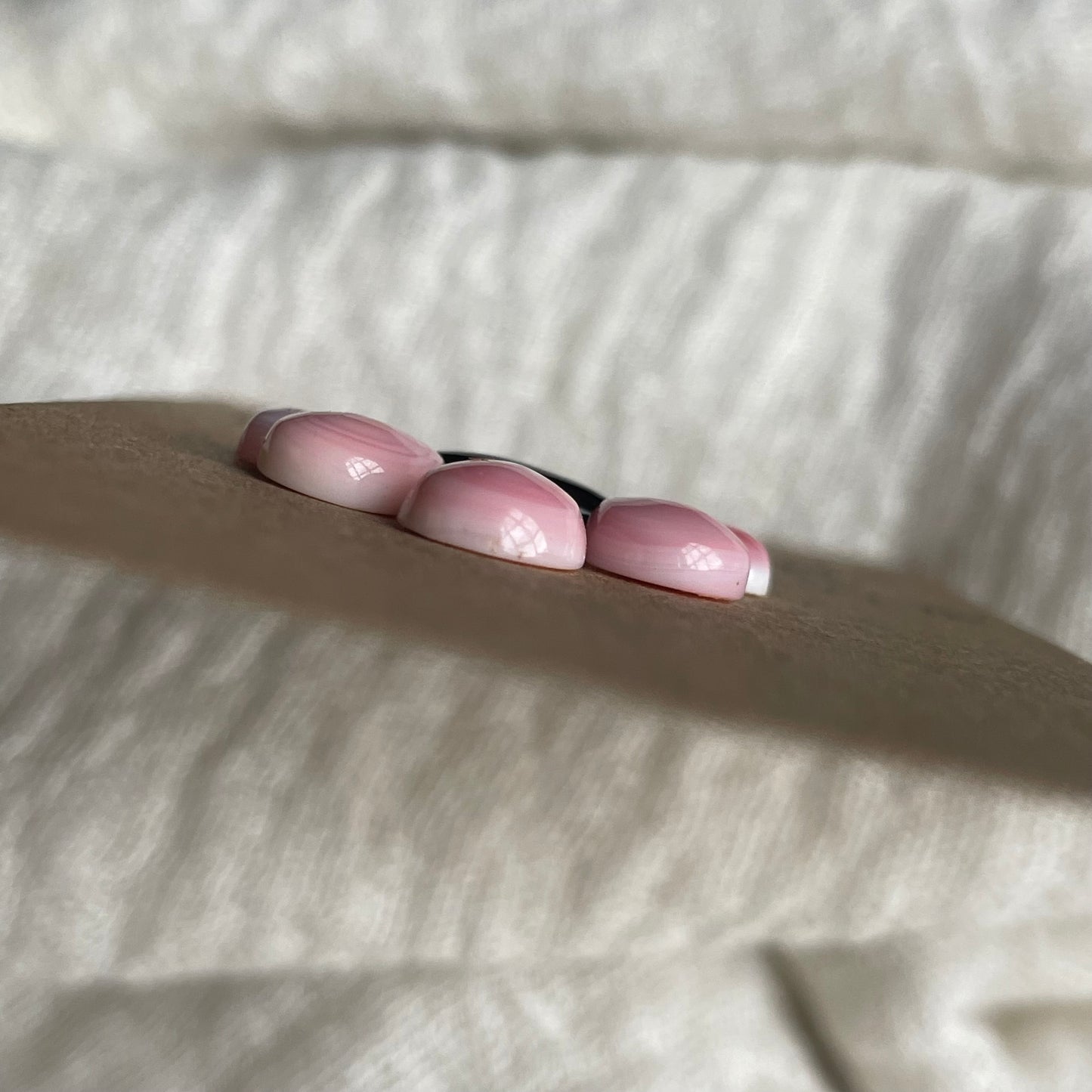 Black Onyx / Pink Conch Cabochon - MIX176 98A81B67-3EF1-48F4-ADFF-B673762DA1C9 Brandedandwild.com