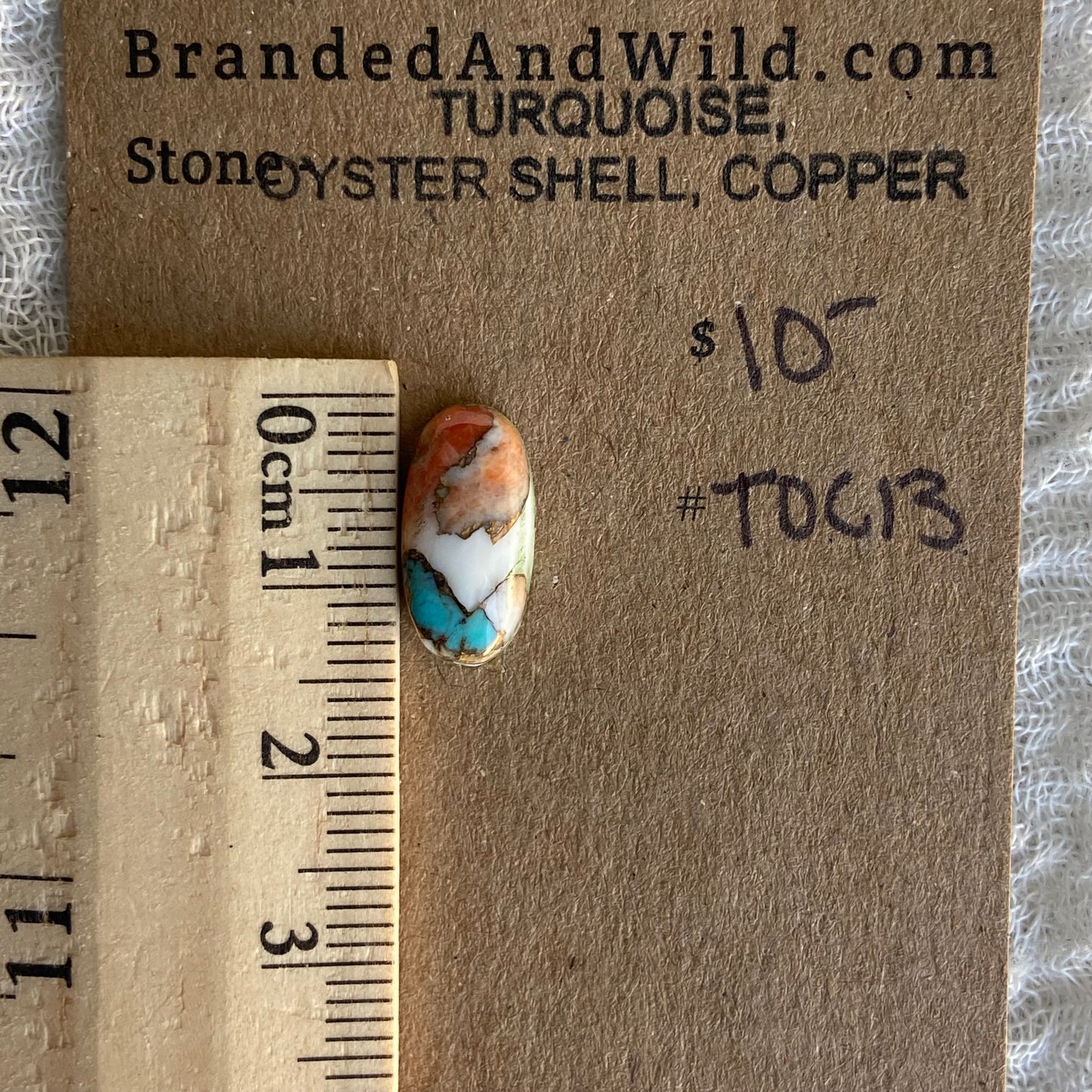 Turquoise, Oystershell, Copper Cabochon - TOC13